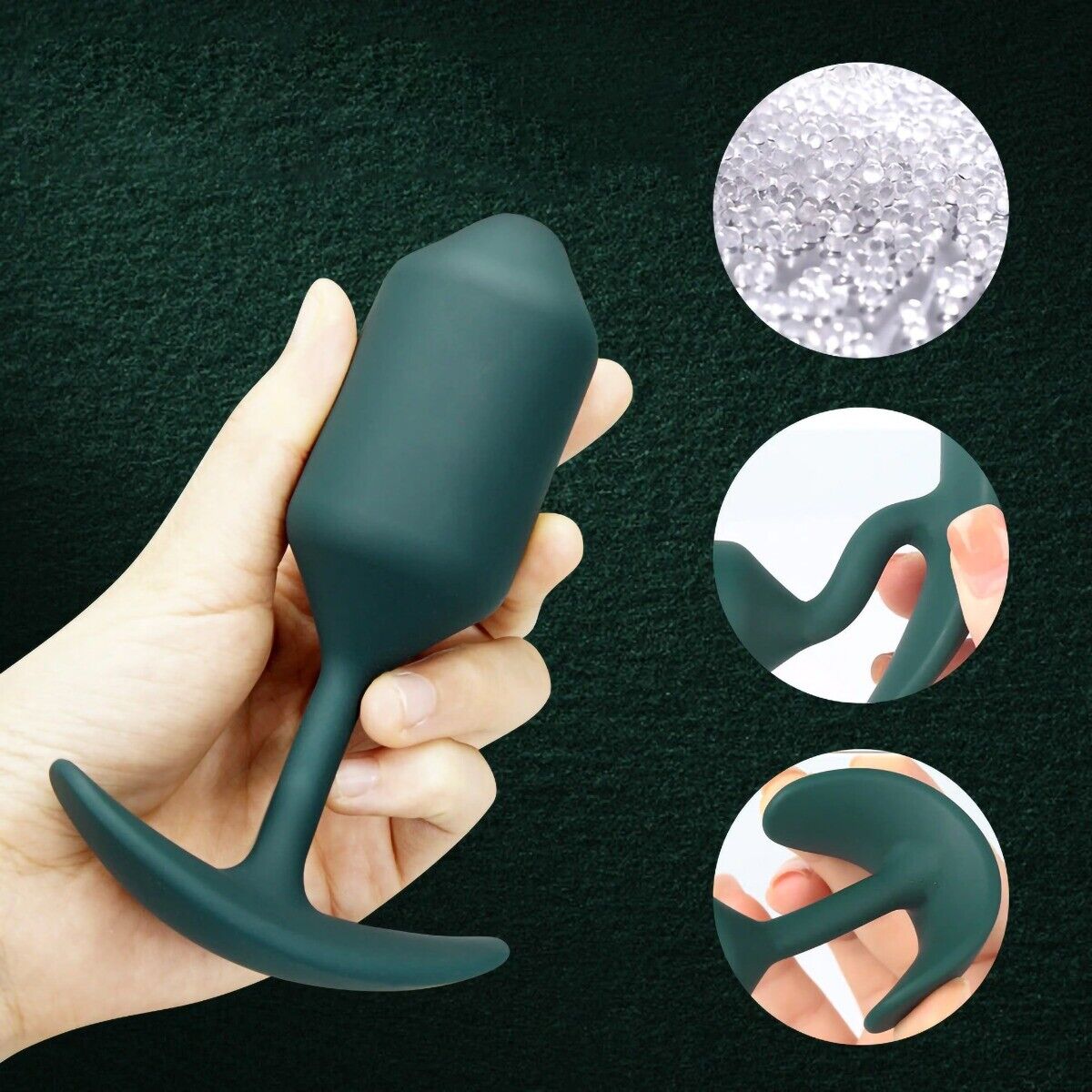 Silicone Wearable Snug Weighted Anal Butt Plug Anal Training Trainer Sex Toys