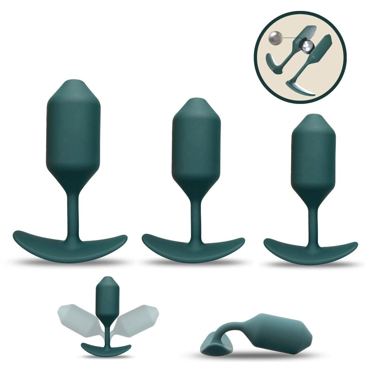 Silicone Wearable Snug Weighted Anal Butt Plug Anal Training Trainer Sex Toys