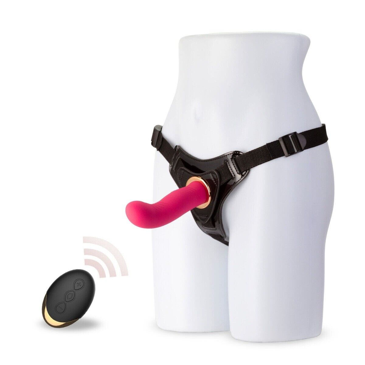 Rechargeable Wireless Remote Vibrating Dildo Strap-on Harness Pegging Sex Toys