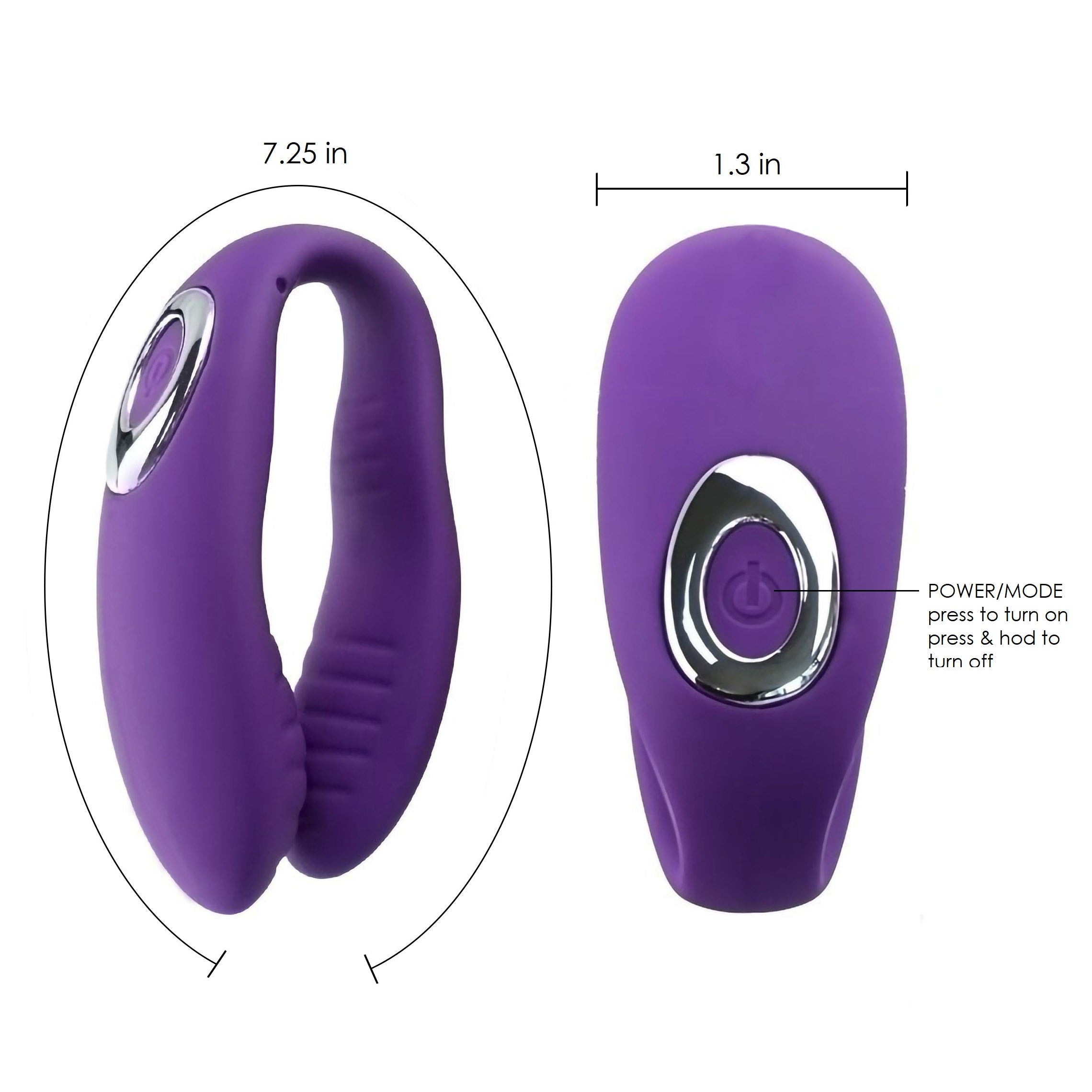 Rechargeable U Shape Clit G-spot Vibe Vibrator Wearable Sex Toys for Couples