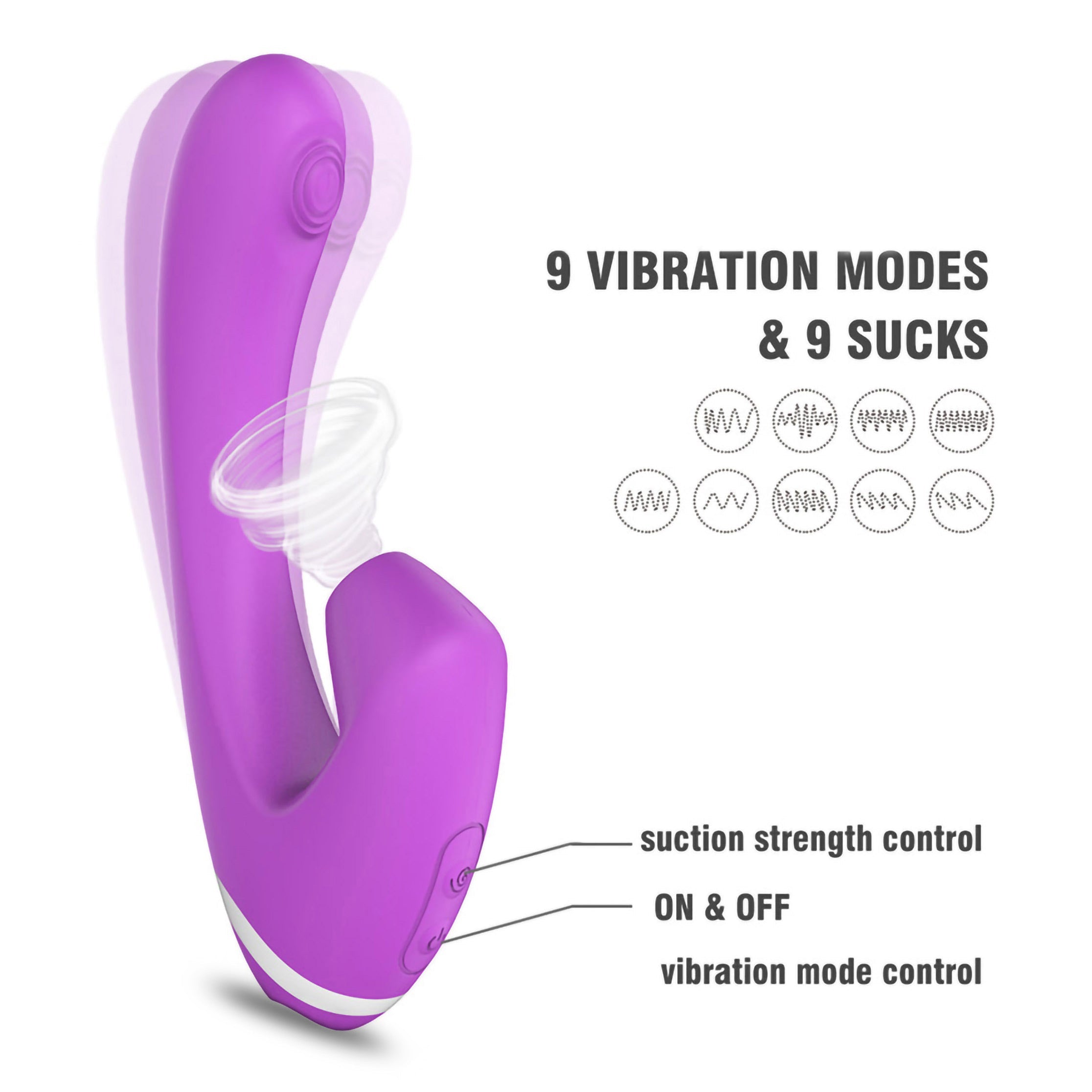 Rechargeable Clit Sucking G-spot Rabbit Vibrator Dildo Sex-toys for Women Couple