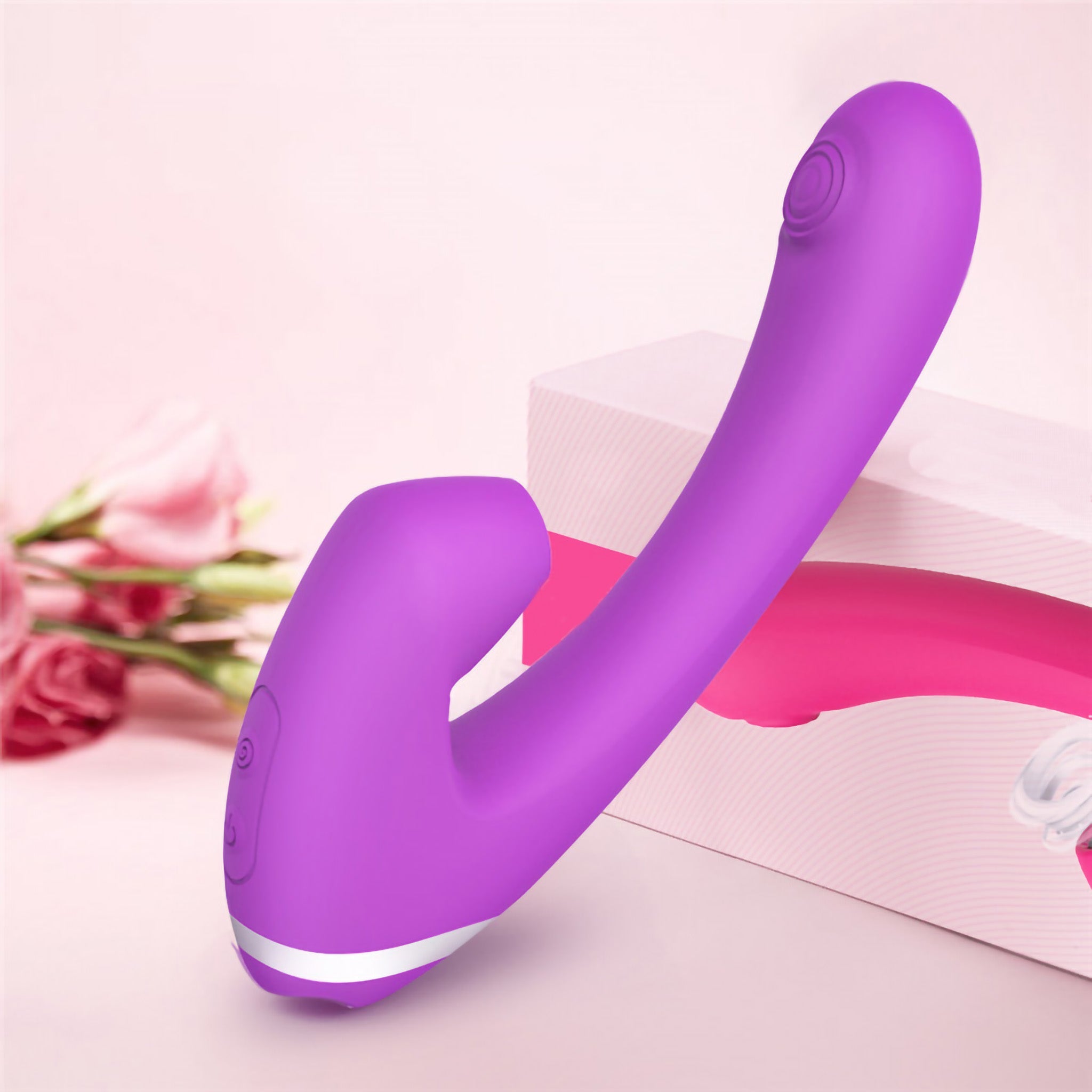 Rechargeable Clit Sucking G-spot Rabbit Vibrator Dildo Sex-toys for Women Couple