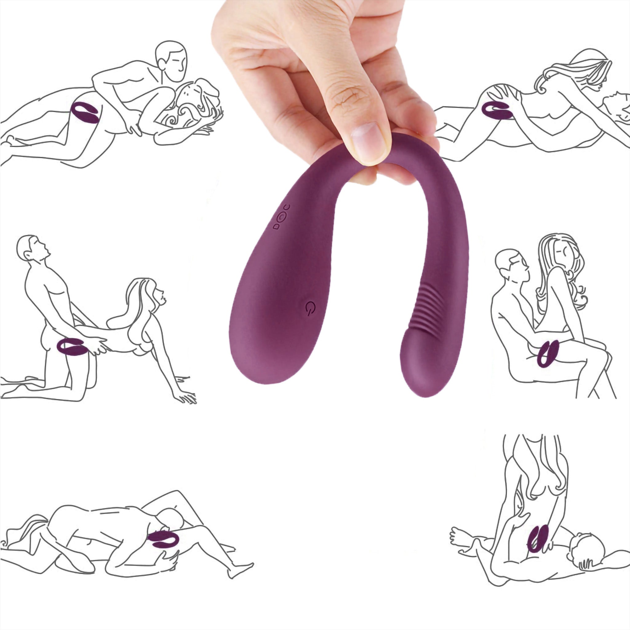 Wireless Remote Control Posable Clit G-spot Vibrator Wearable Sex Toy for Couple