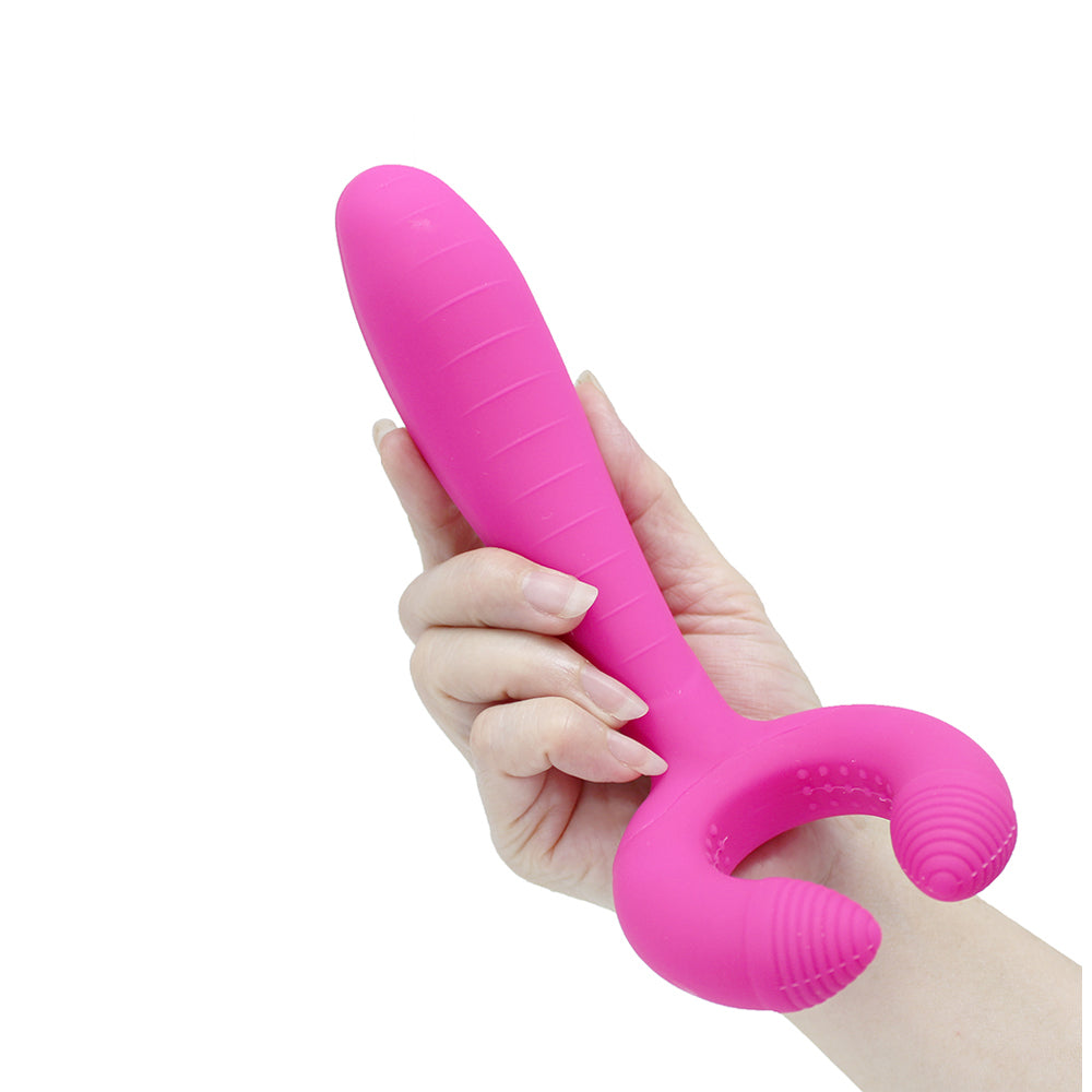 Dual End Anal G-spot Clit Vibrator Stimulator Penis Massager Couple Sex Toys