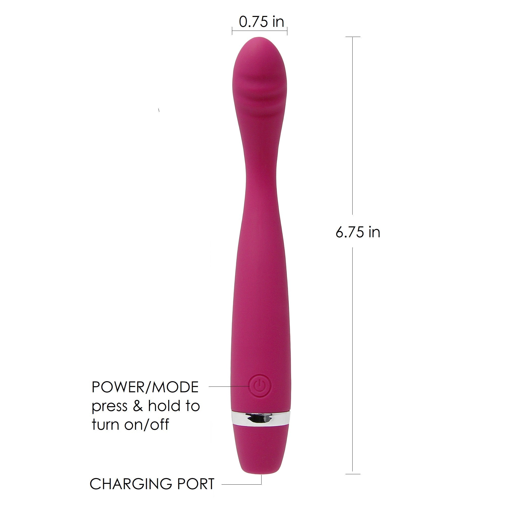 Slim Bendable Clitoral G Spot Vibrator Massager Wand Beginner Sex Toys for Women