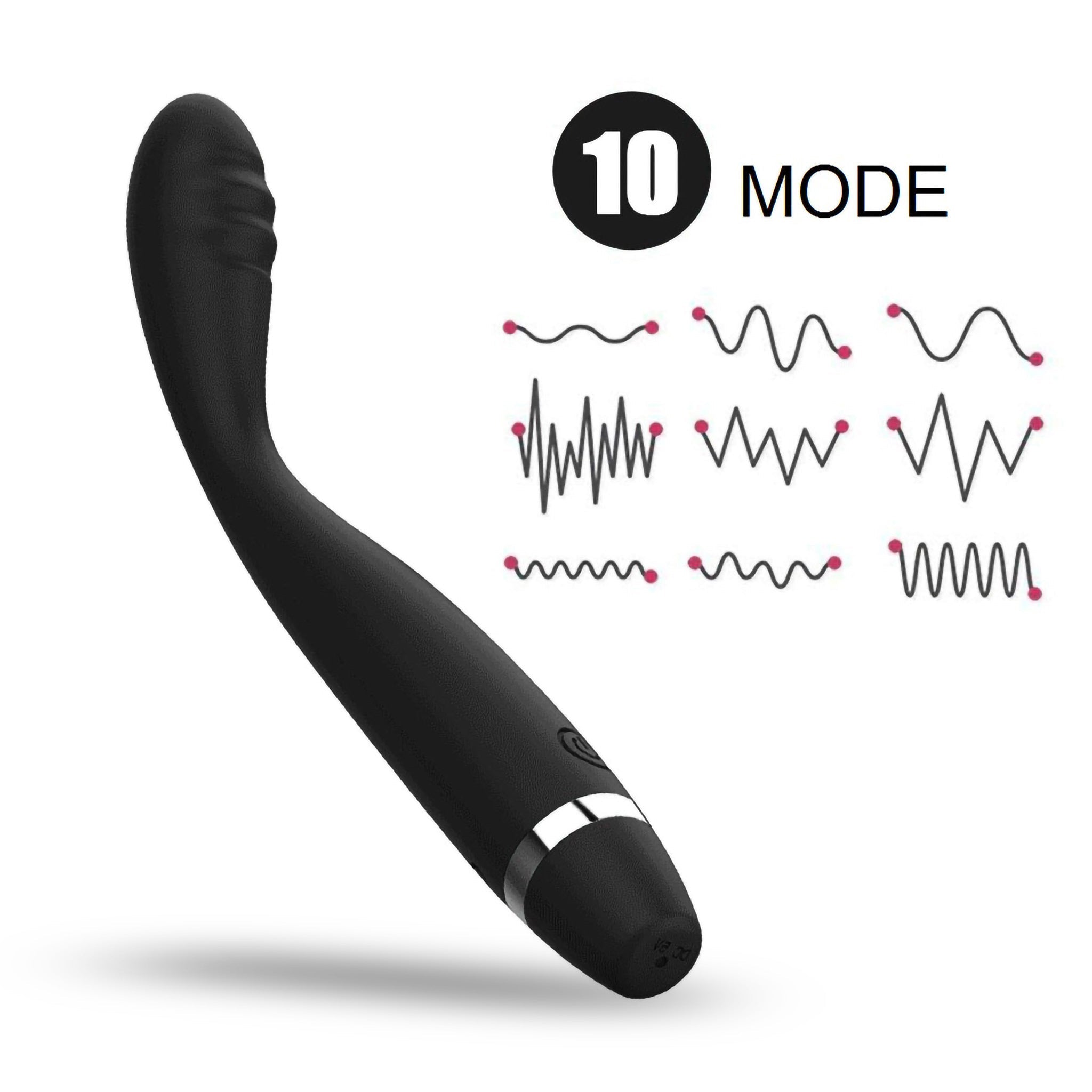 Slim Bendable Clitoral G Spot Vibrator Massager Wand Beginner Sex Toys for Women