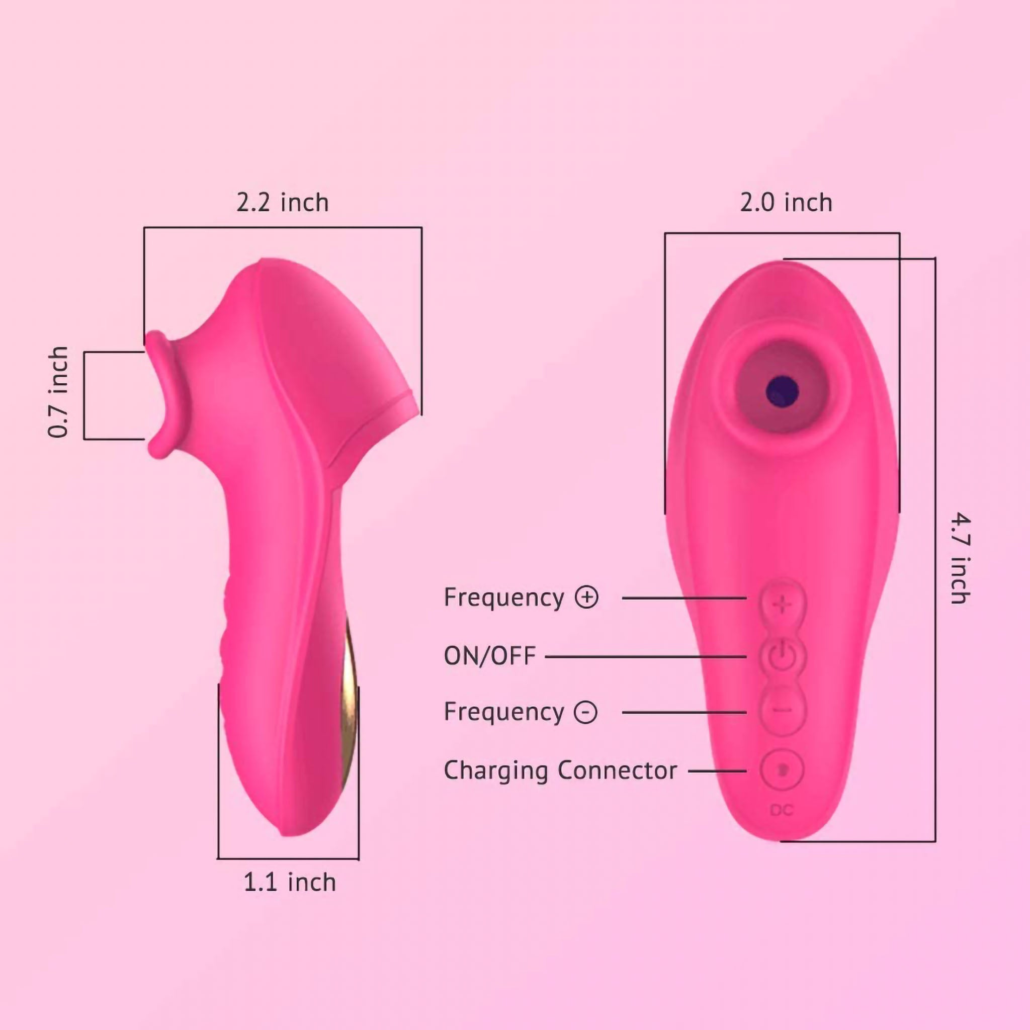 Rechargeable Nipple Clit Sucking Vibrator Stimulator Sex Toys for Women Couples