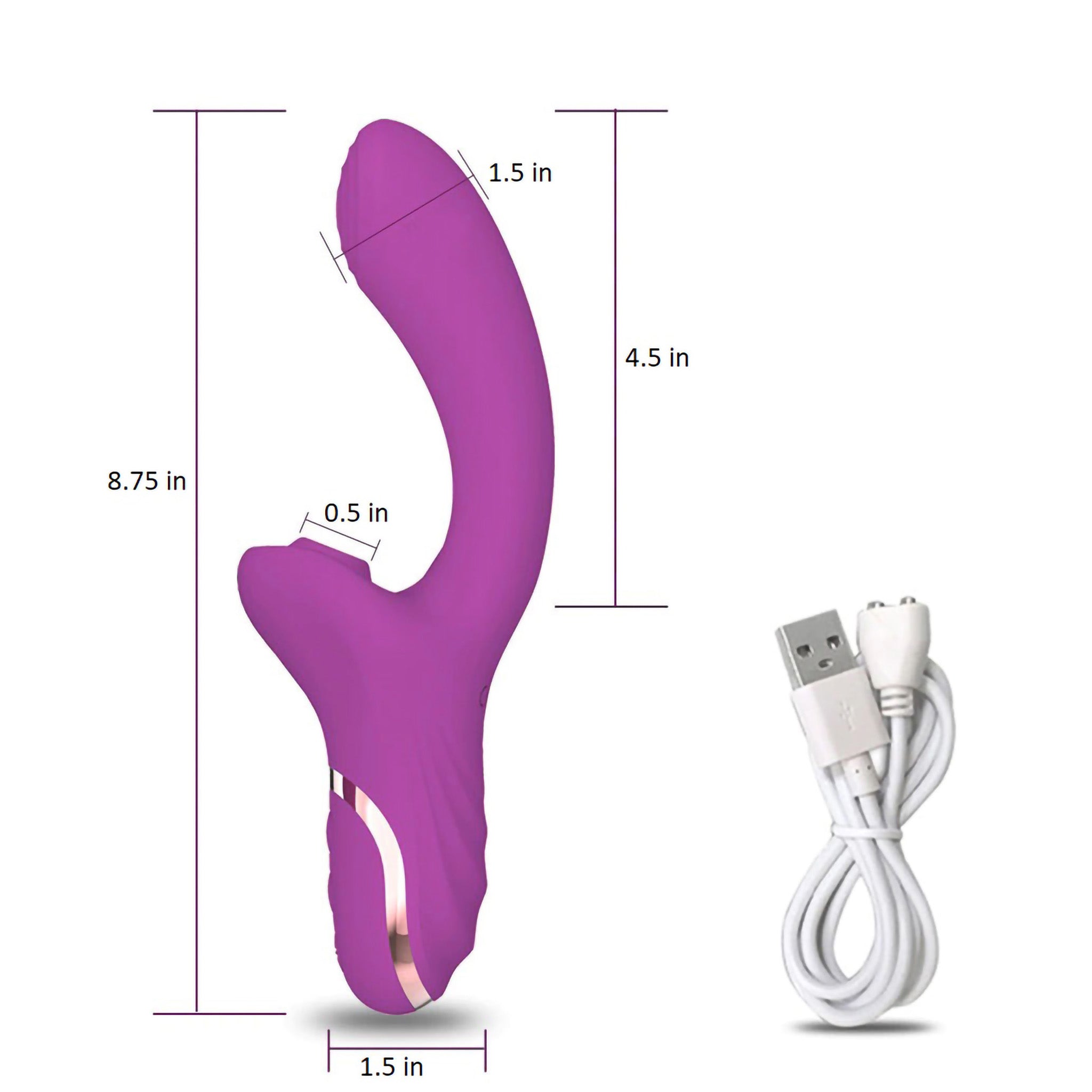 Sucking Vibrating Clitoral G-spot Dual Vibrator Massager Stimulator Sex Toys