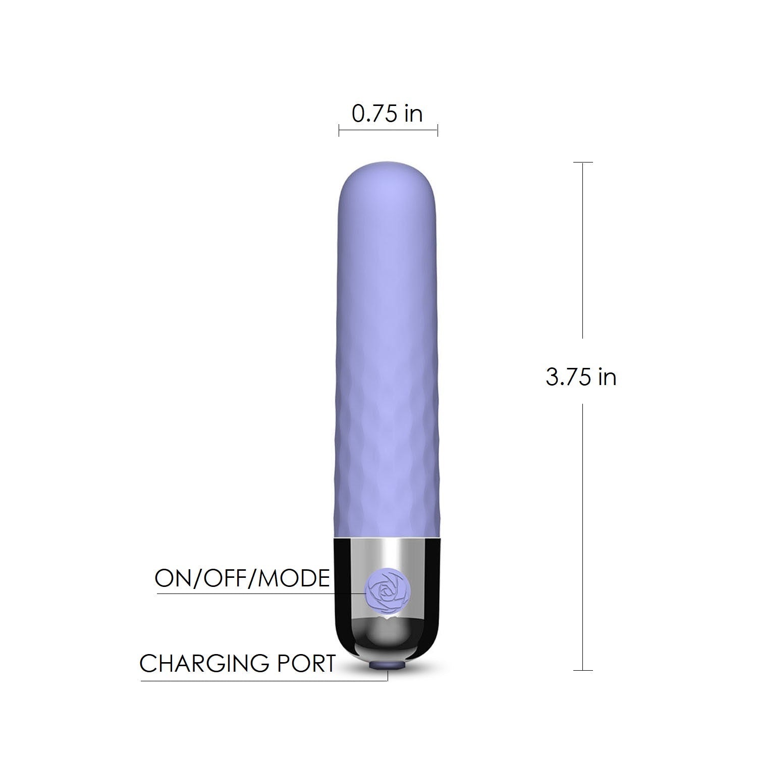 Purple Rechargeable Vibrating Bullet Vibrator Beginner Sex Toys for Women