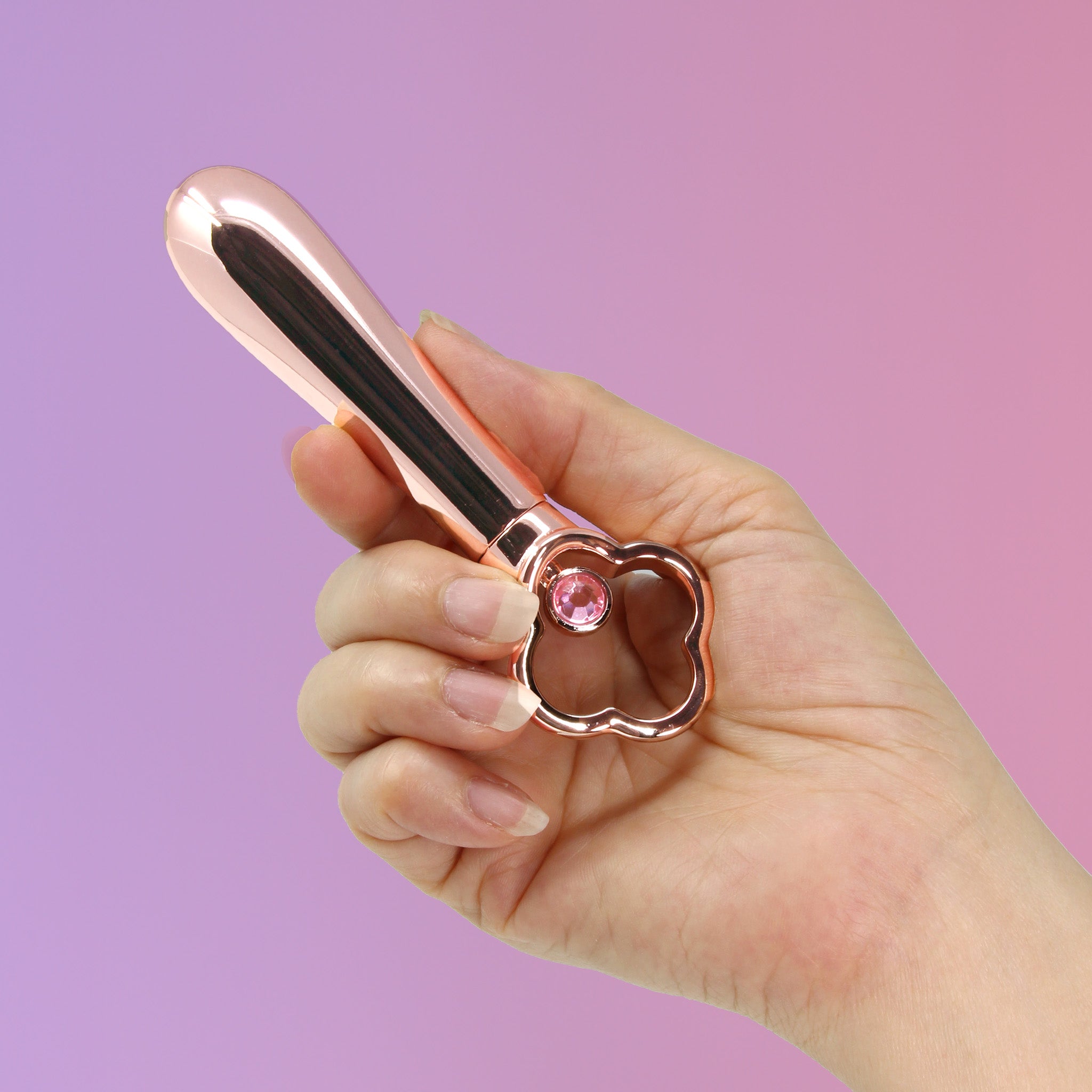 Gold Rechargeable Vibrating Bullet Vibrator Beginner Sex Toys for Women