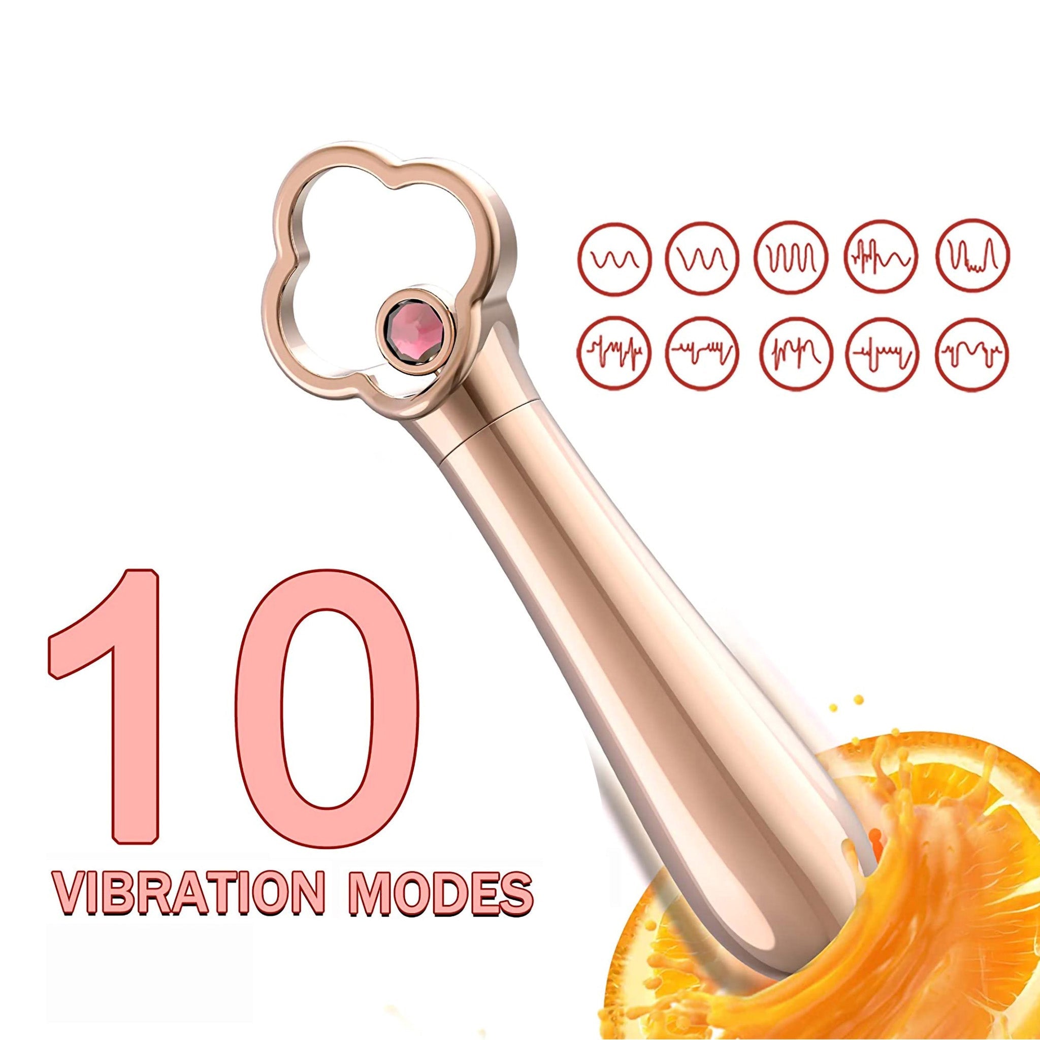 Gold Rechargeable Vibrating Bullet Vibrator Beginner Sex Toys for Women