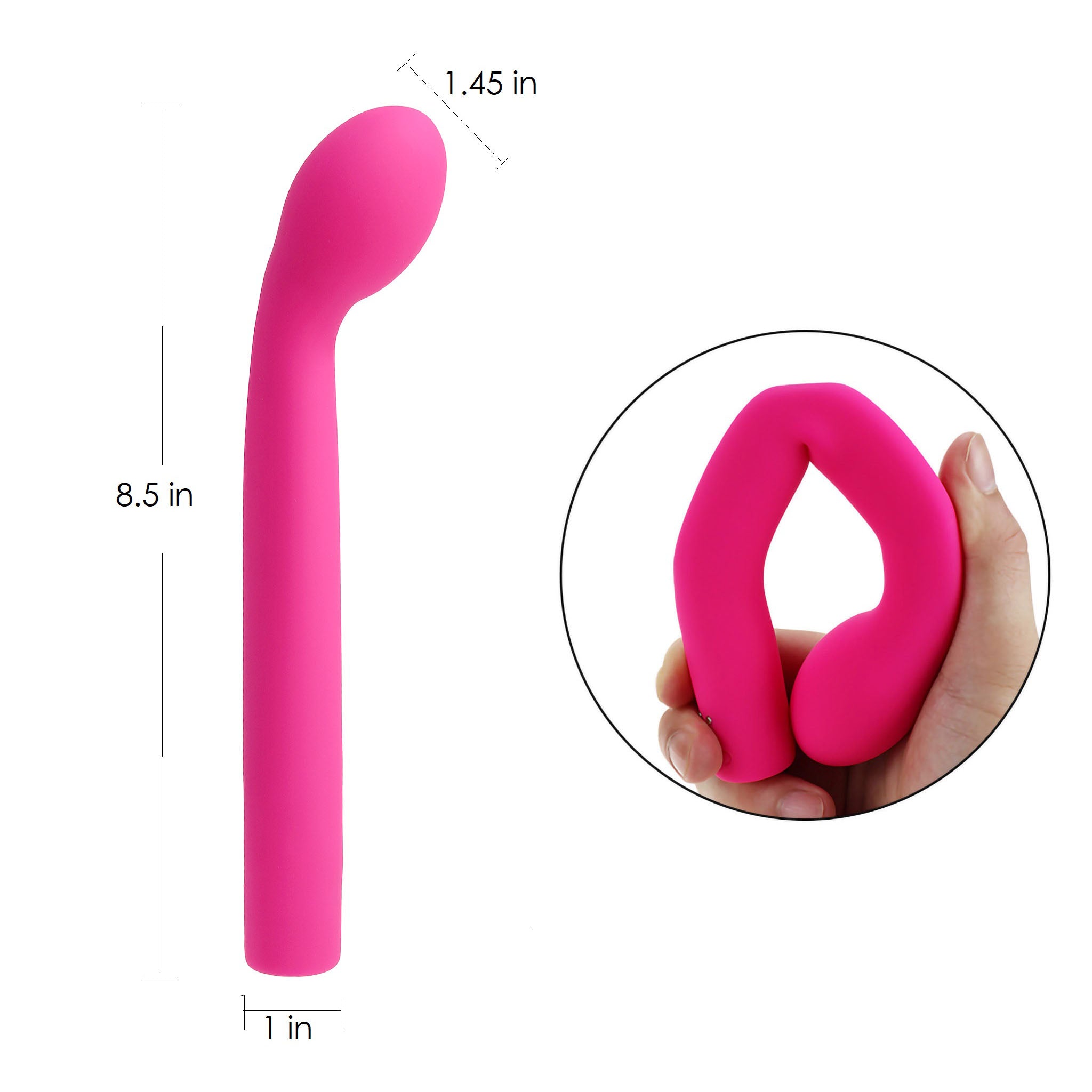 Soft Silicone Bendable G-spot Vibrator Massager Stimulator Sex Toys for Women