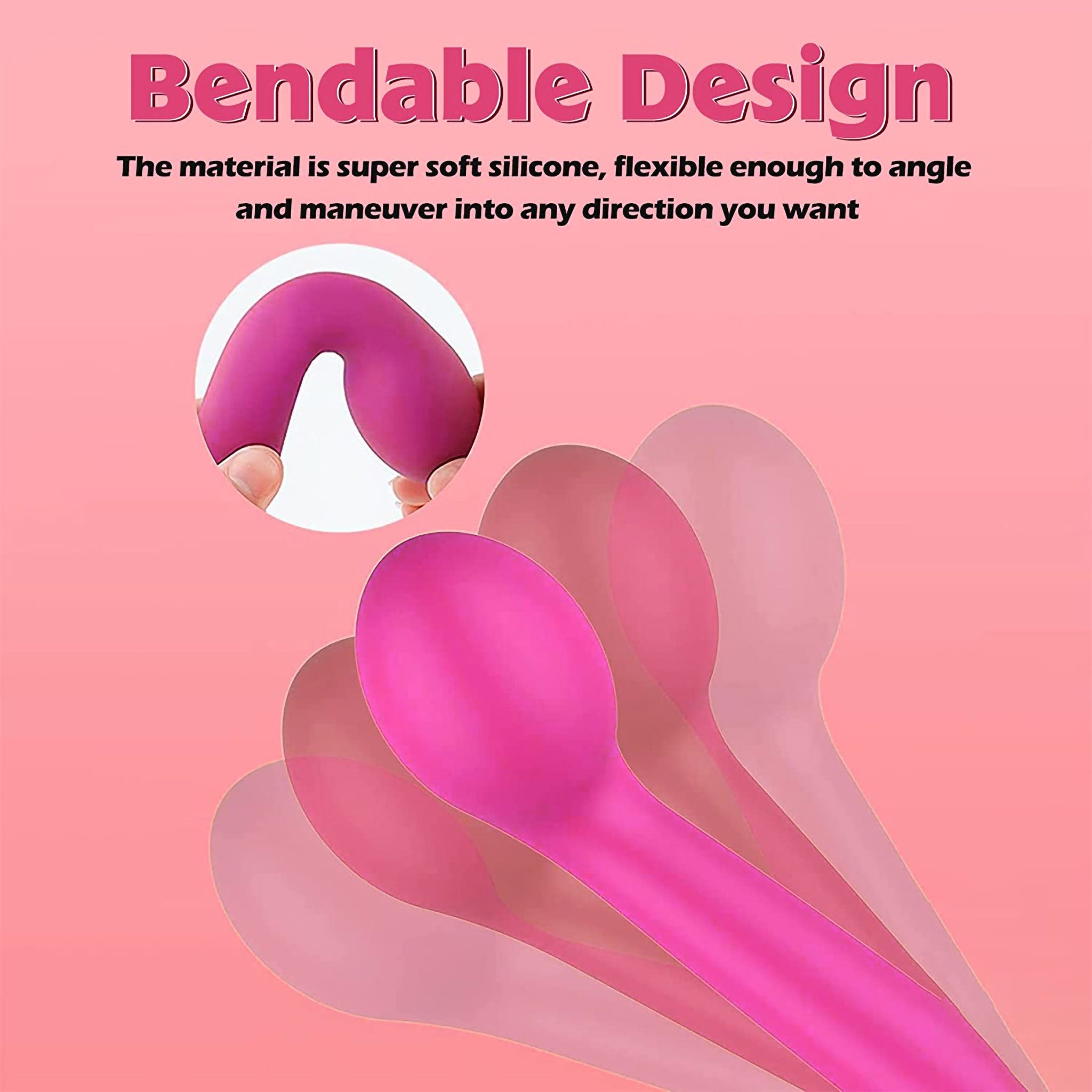 Soft Silicone Bendable G-spot Vibrator Massager Stimulator Sex Toys for Women