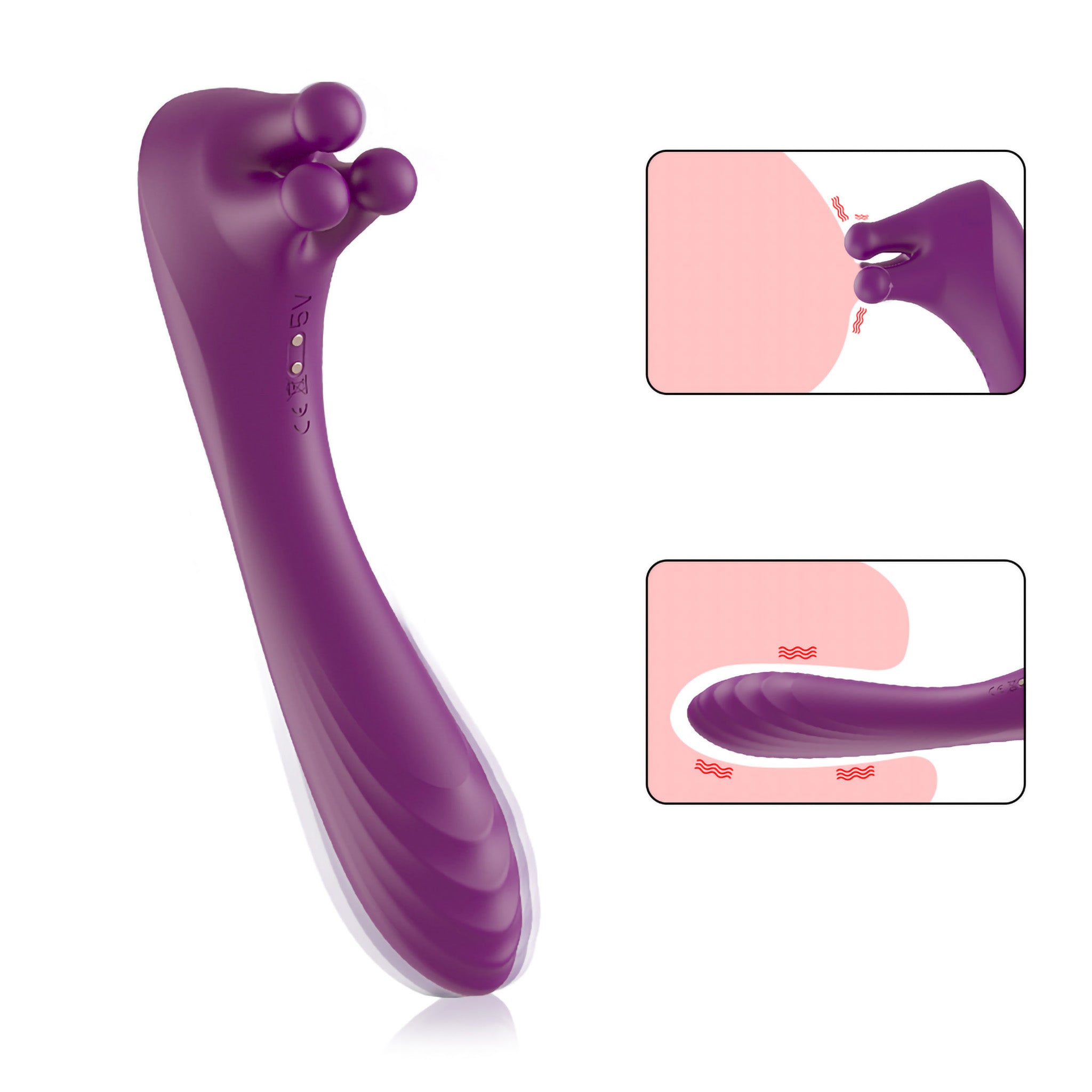 Dual End Roller Balls Stimulator Clit G-spot Massager Sex Toys for Women Couples