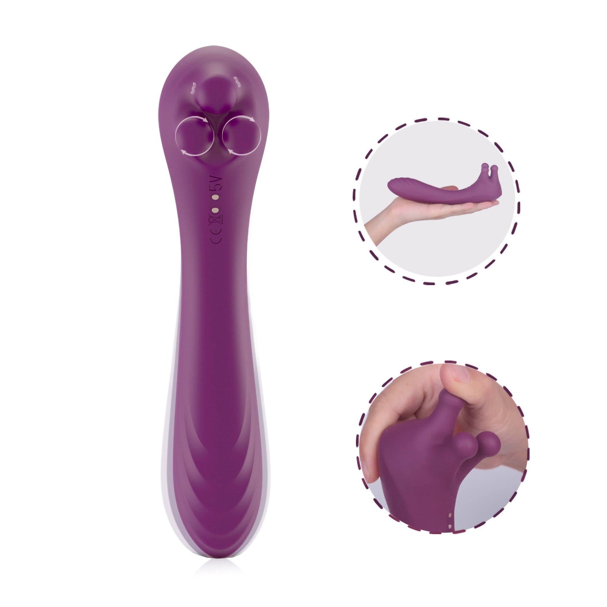 Dual End Roller Balls Stimulator Clit G-spot Massager Sex Toys for Women Couples