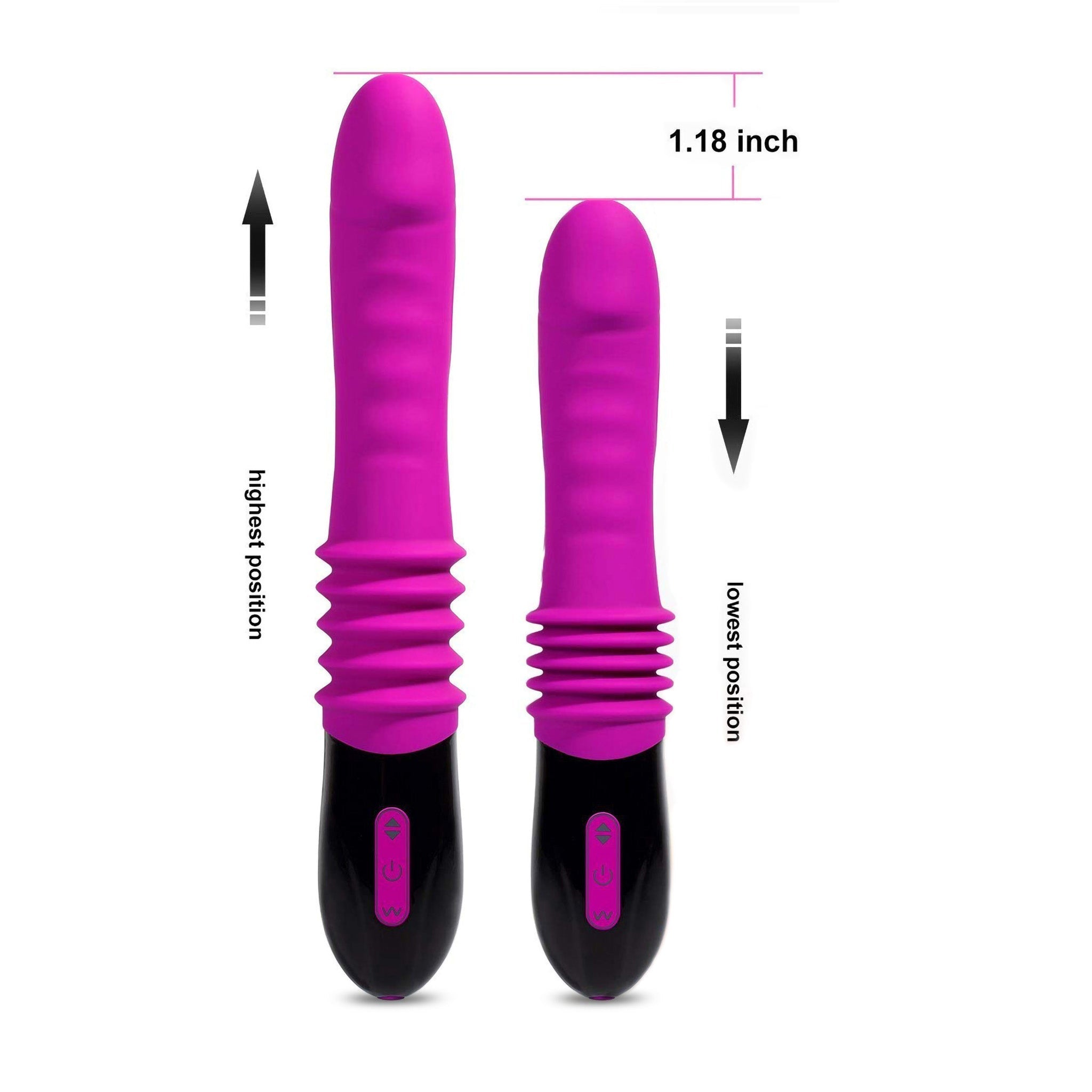 Streching Thrusting G-spot Massager Dildo Vibrator Thruster Sex Machine