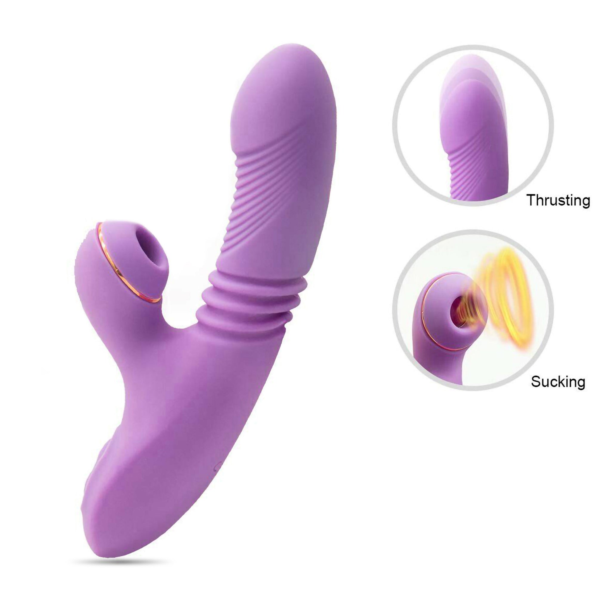 Clitoral Sucking Thrusting Stroking Rabbit Vibrator Sex-toys for Women Couples