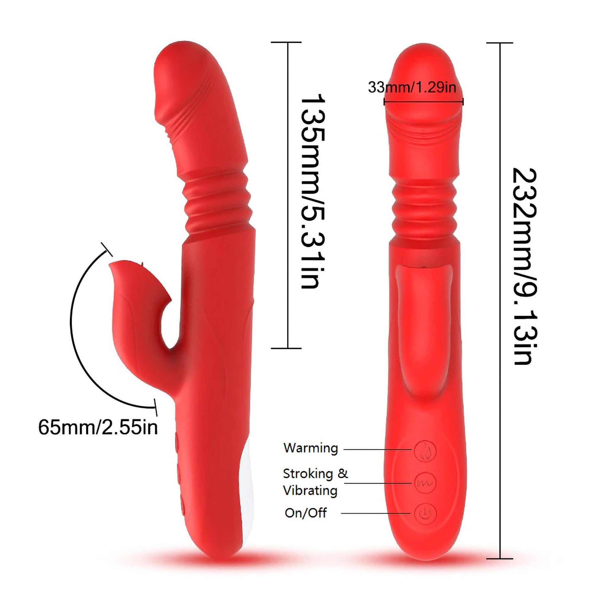 Clitoral Licking Thrusting Stroking Rabbit Vibrator Sex-toys for Women Couples