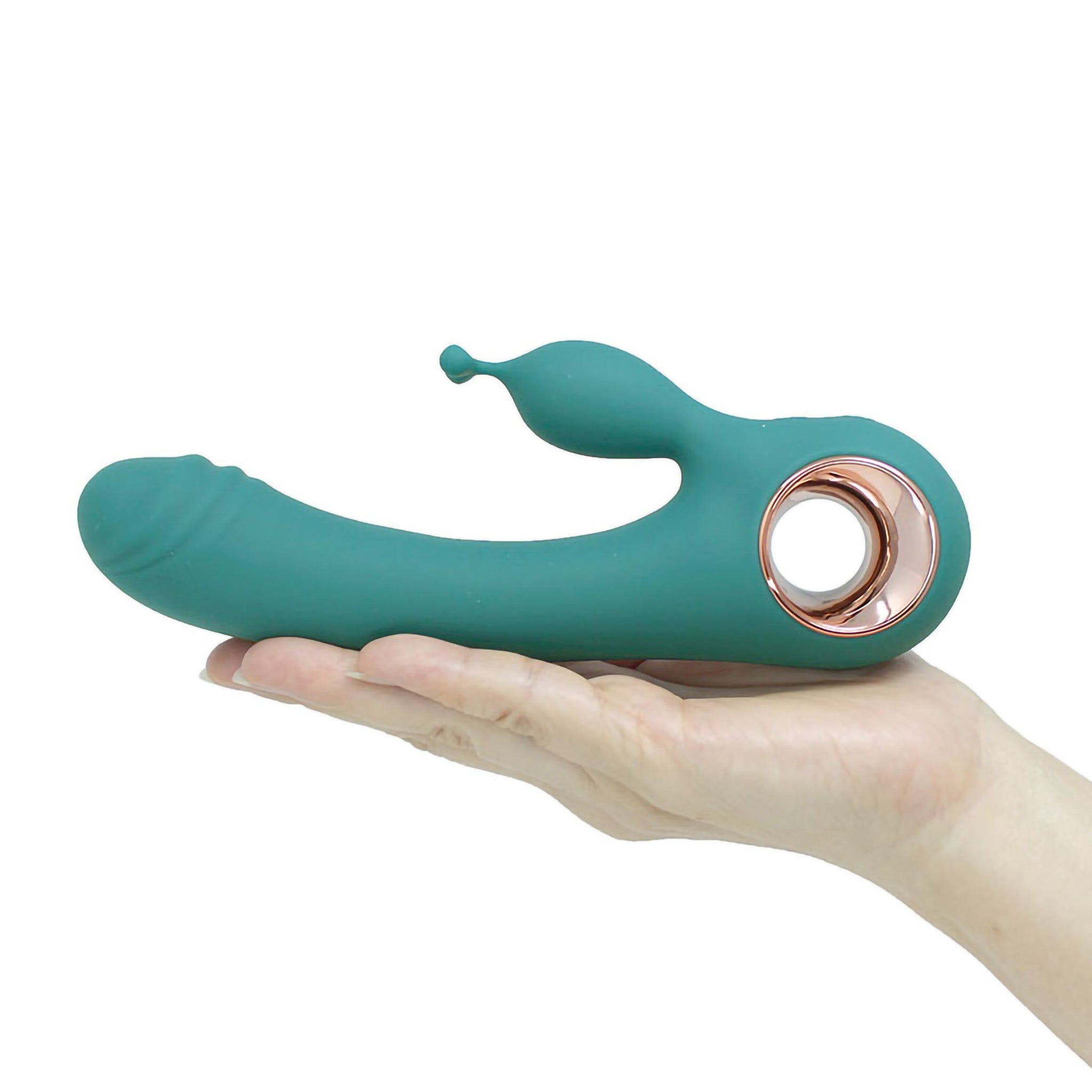 Rechargeable Silicone Rabbit Clit G-spot Dual Vibrator Sex Toys for Women Couple