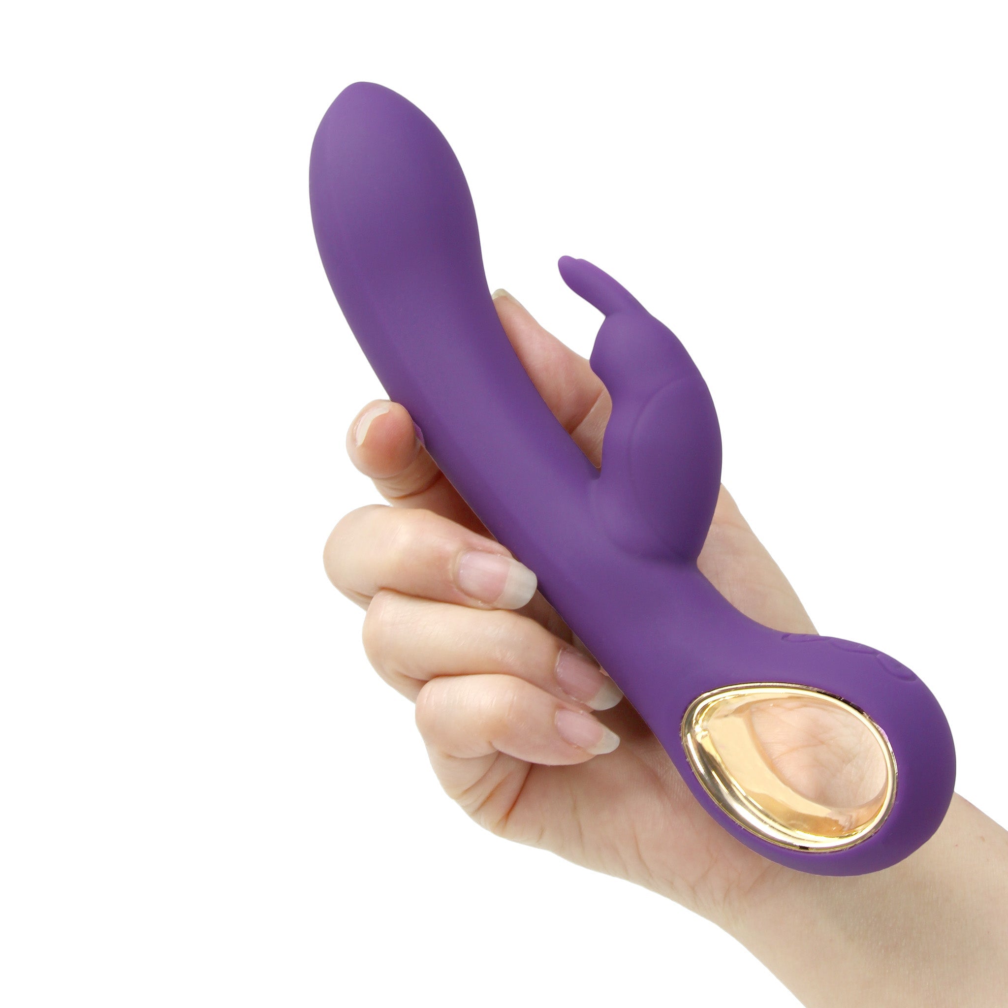 Silicone Slim Dual Clitoral G-spot Rabbit Vibrator Massager Beginner Sex Toys