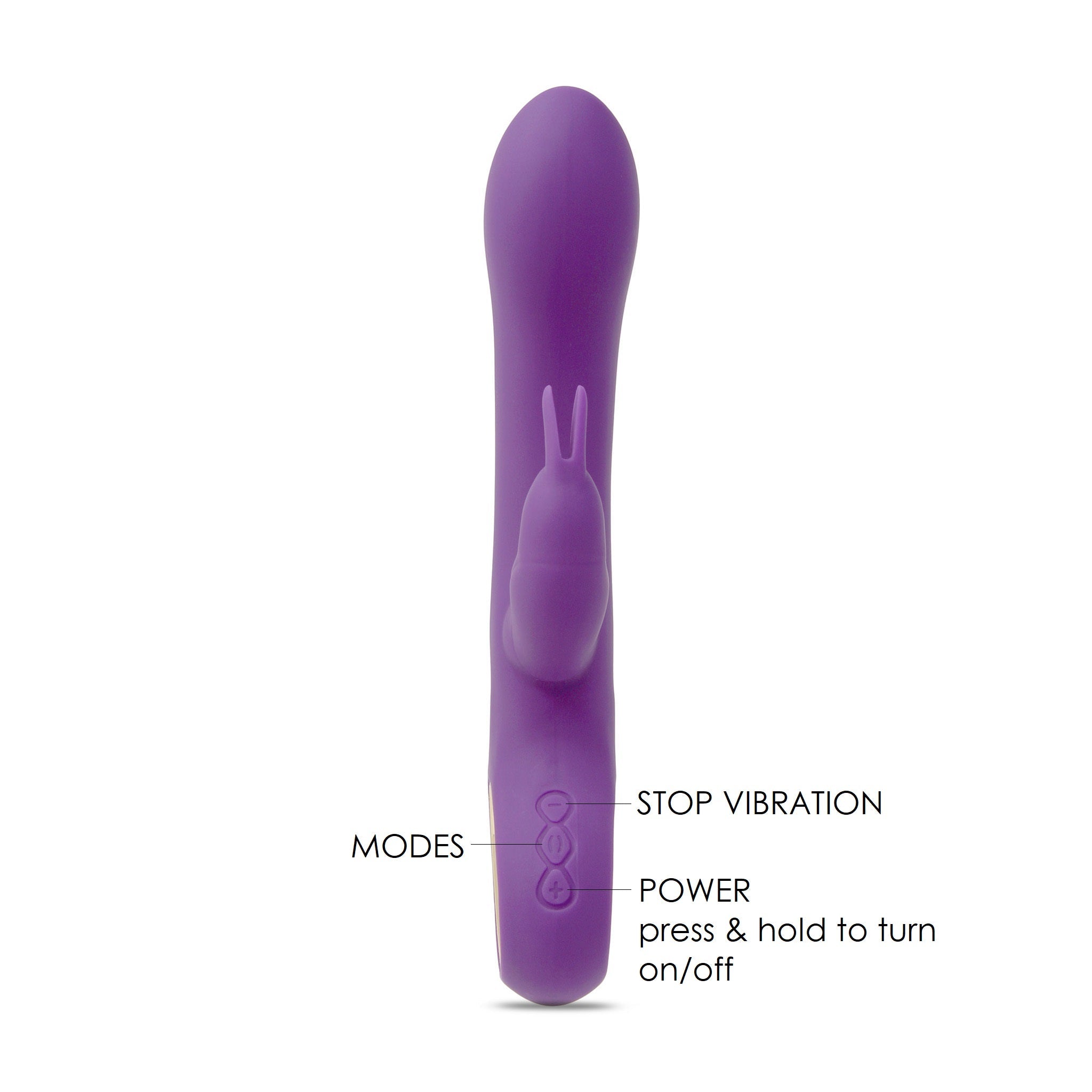 Silicone Slim Dual Clitoral G-spot Rabbit Vibrator Massager Beginner Sex Toys