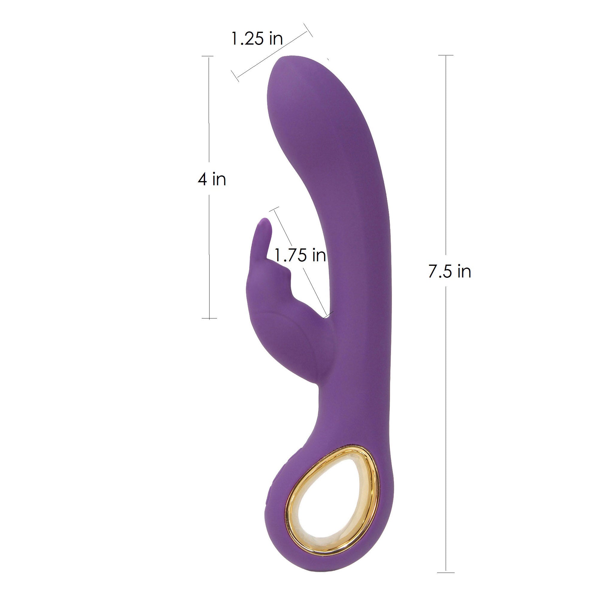 Silicone Slim Dual Clitoral G-spot Rabbit Vibrator Massager Beginner Sex Toys