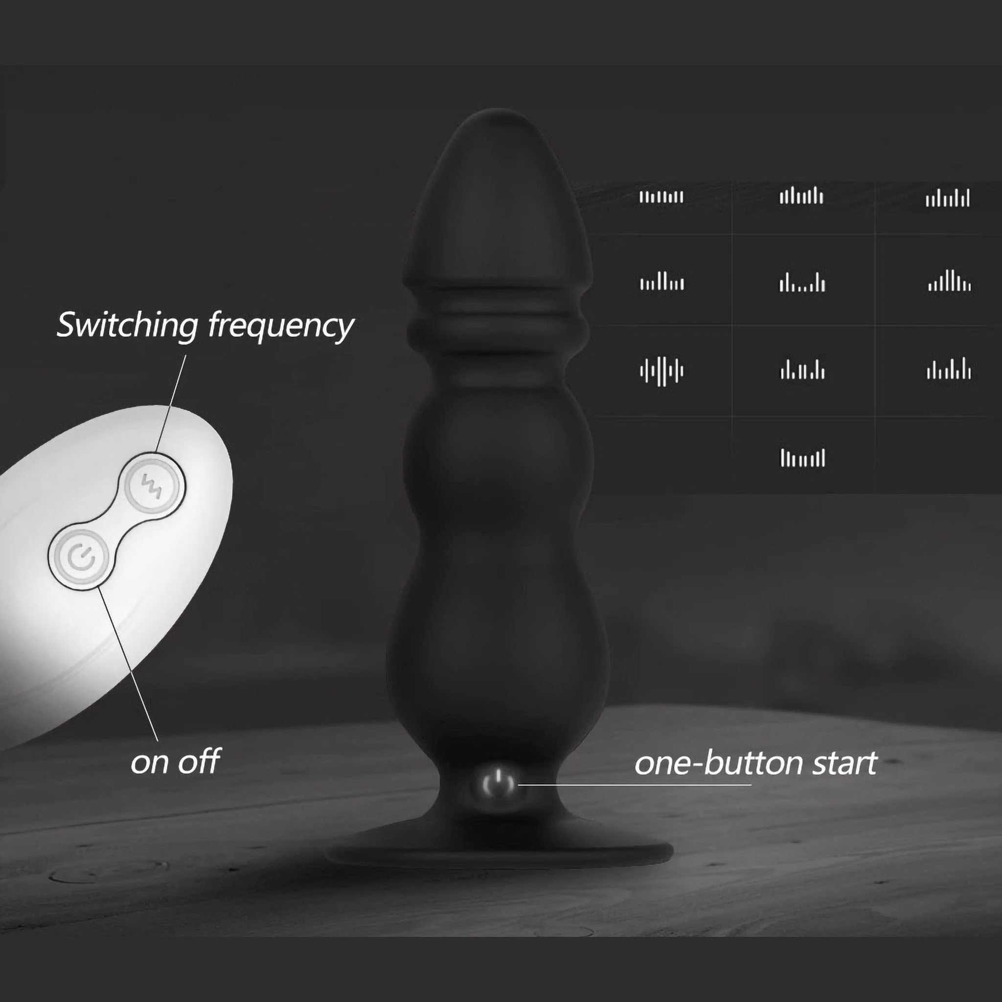 Wireless Remote Control Vibrating Anal Butt Plug Beads Vibe Anal Trainer Sex Toy