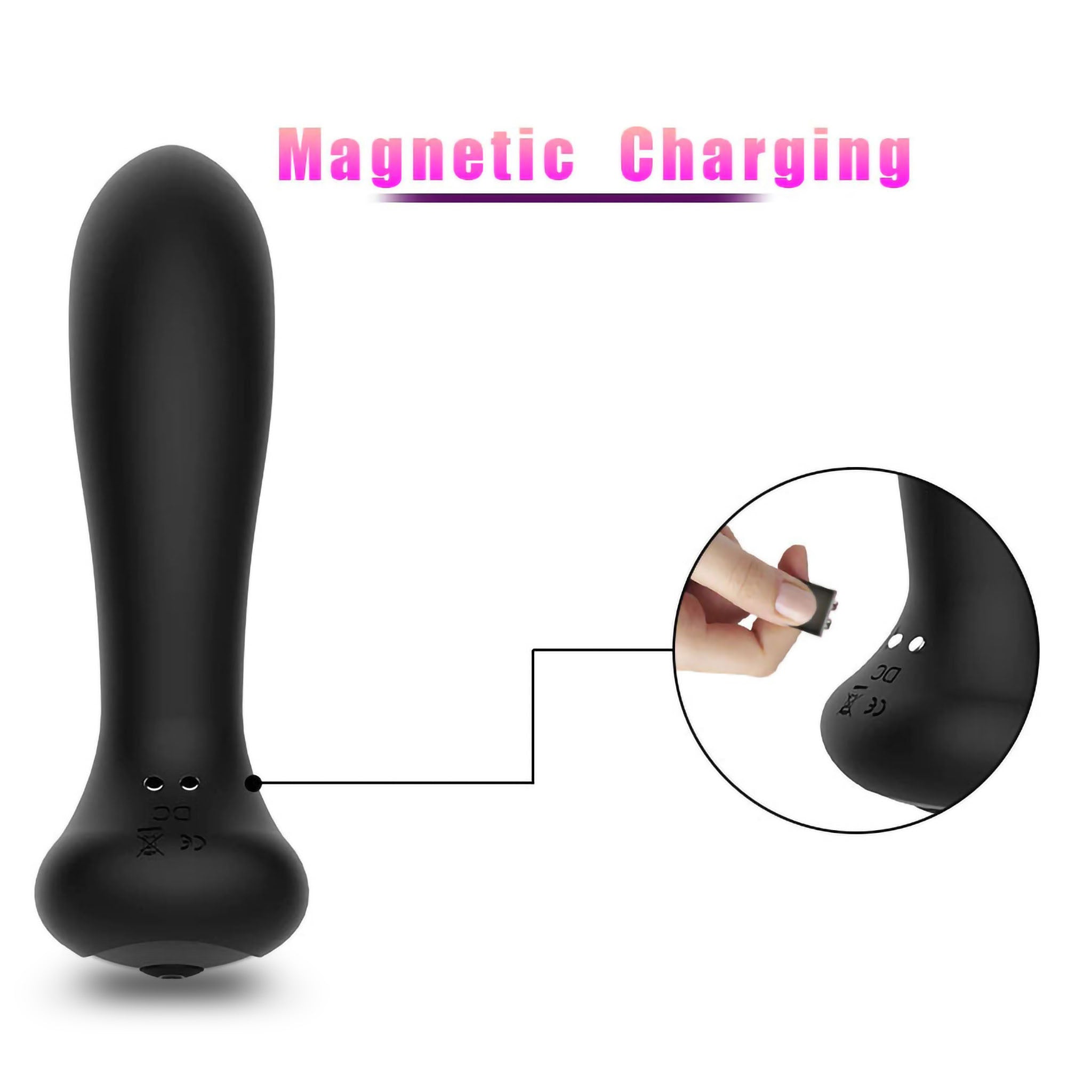 Wireless Silicone Anal Stimulator Prostate Massager Probe Vibrator Rolling Beads