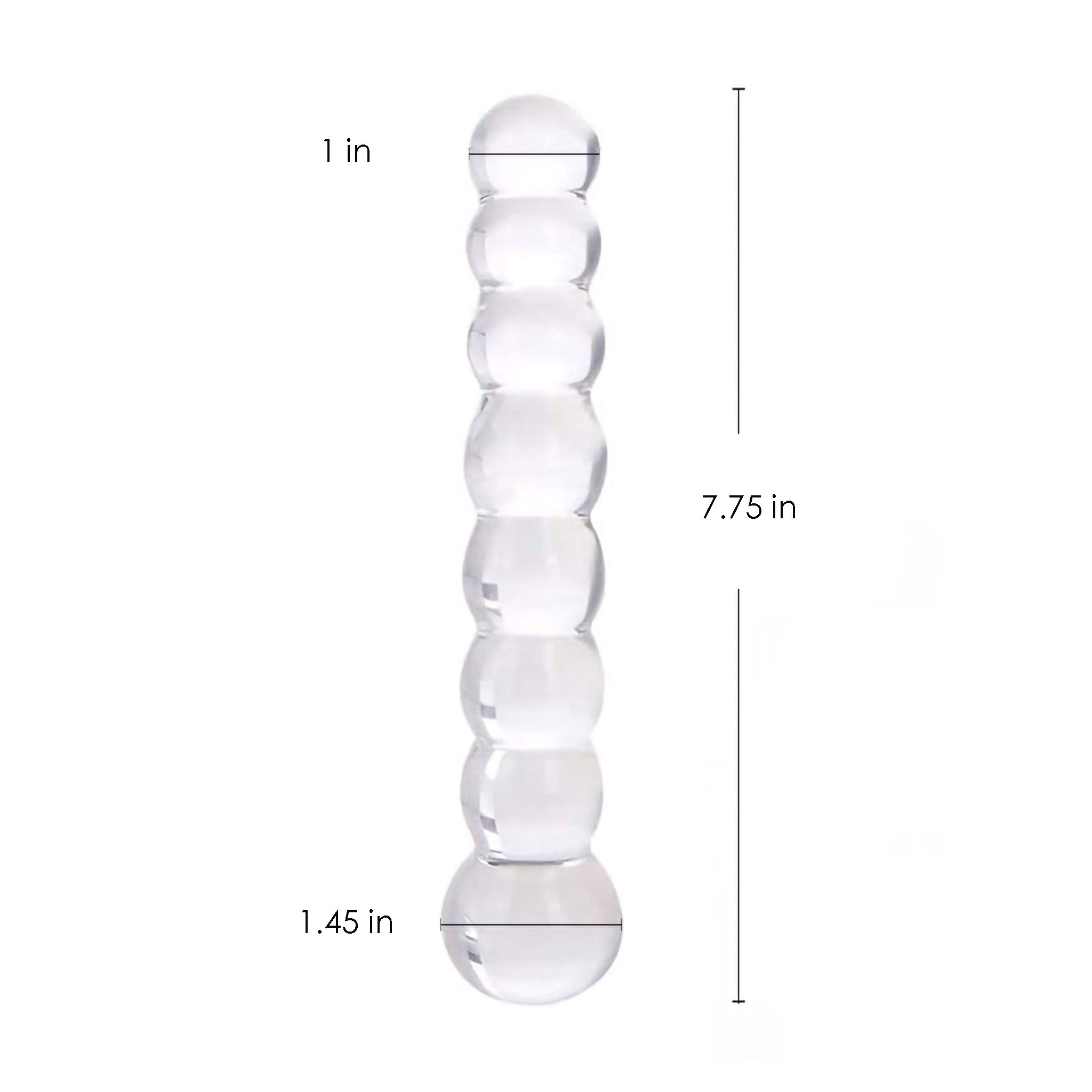 Curved Beaded Glass G Spot Anal Dildo Wand Beads Butt Plug Anal Plug Sex Toys