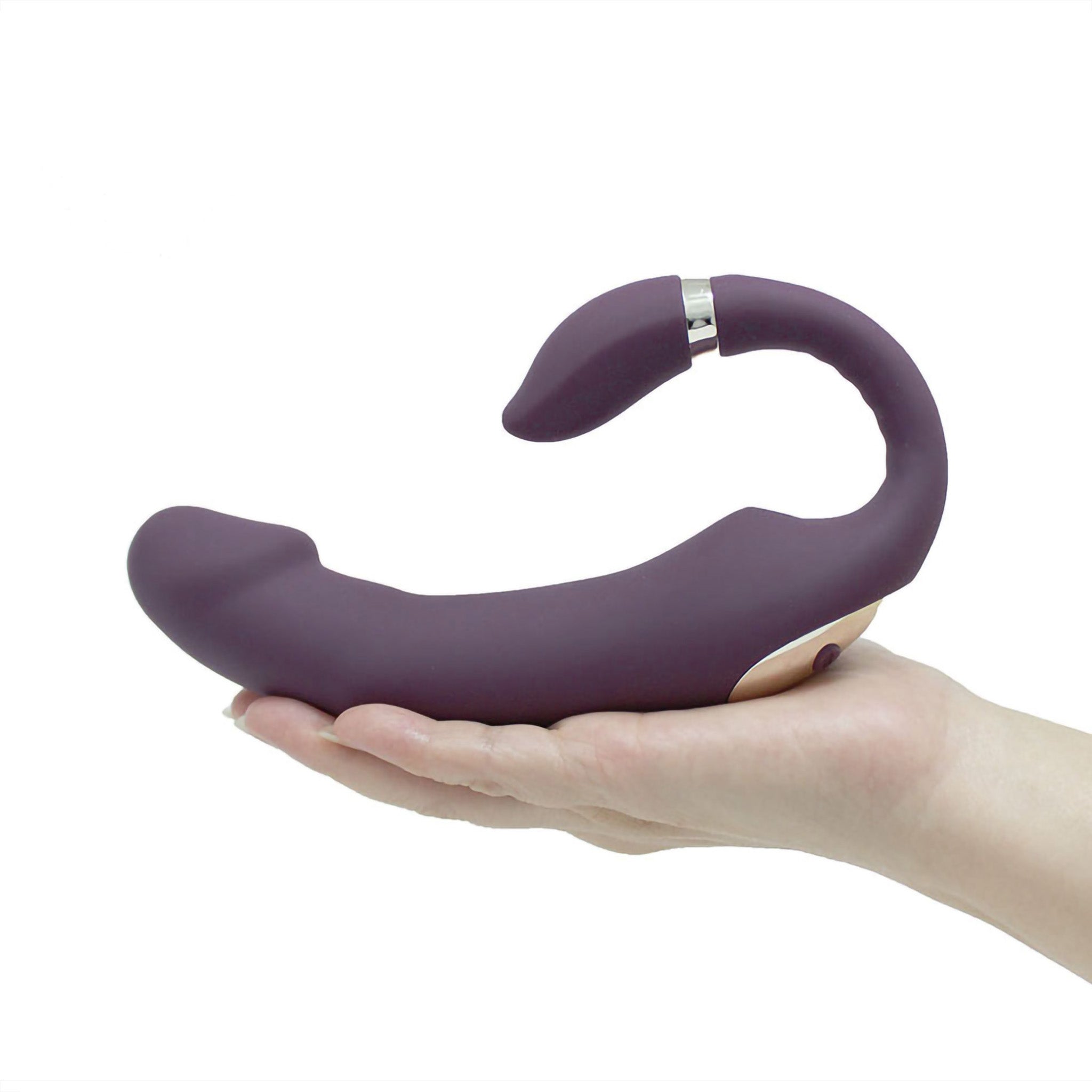 Silicone Vibrating Strapless Strap-on Clit G-spot Vibrator Double Ended Dildo