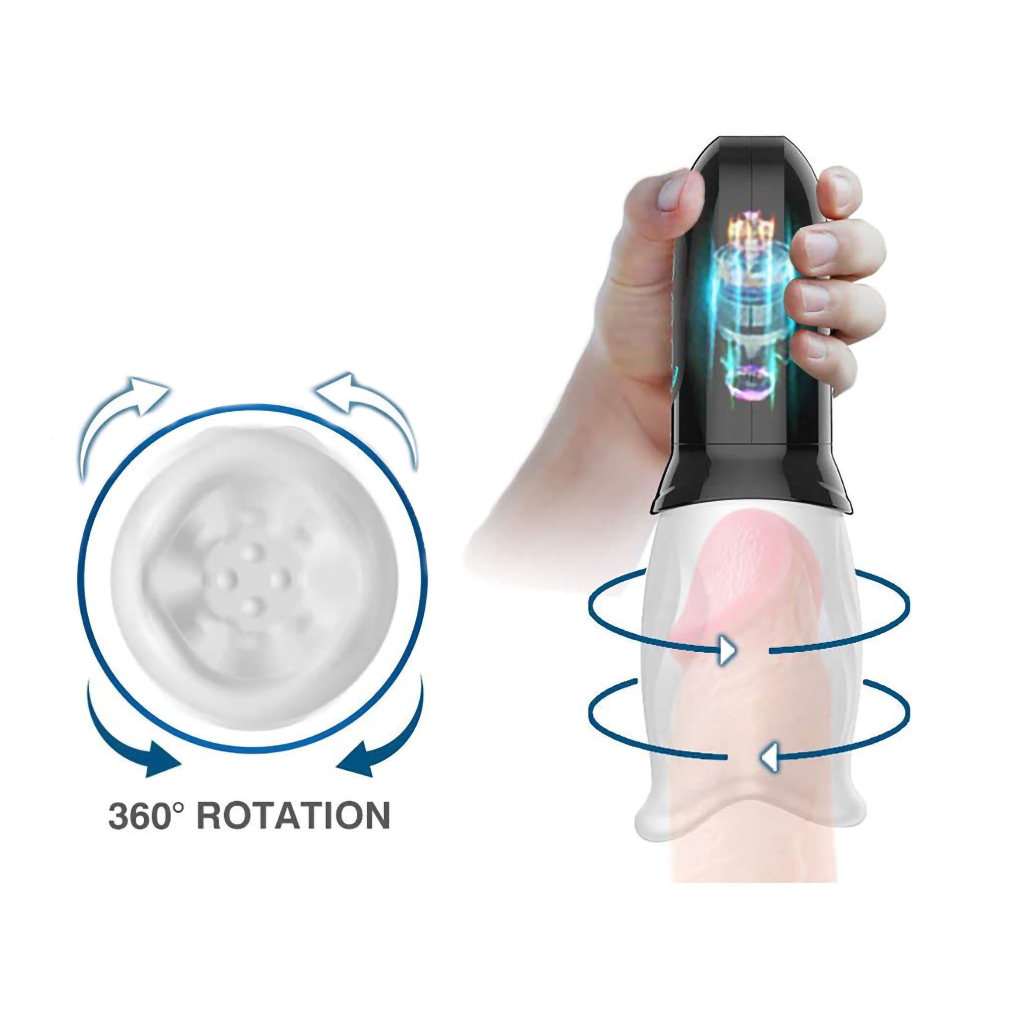 Automatic Rotating Male Masturbator Penis Stamina Cock Trainer Massager Stroker