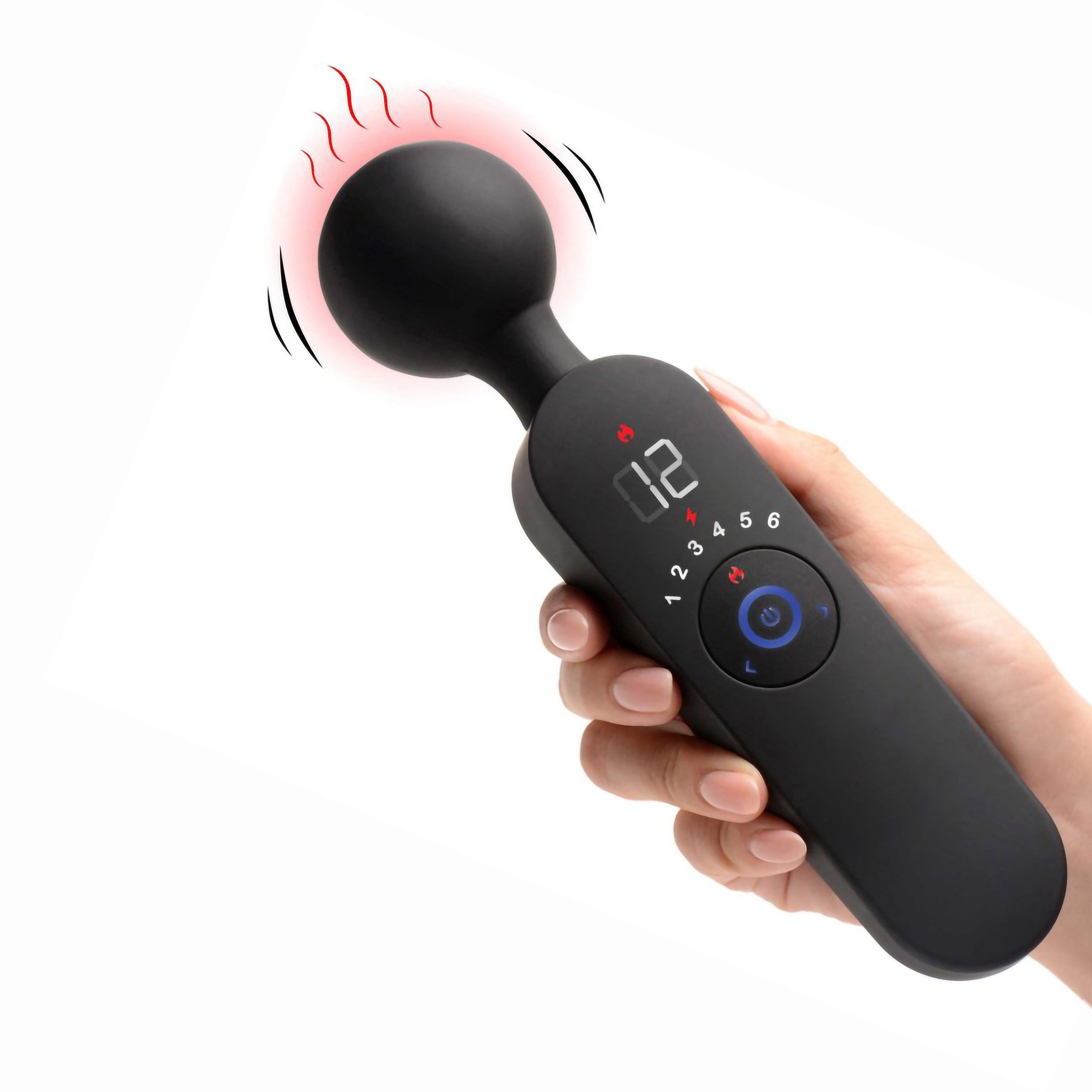 Super Powerful Rechargeable Wand Massager Vibrator Stimulator Sex Toy for Women