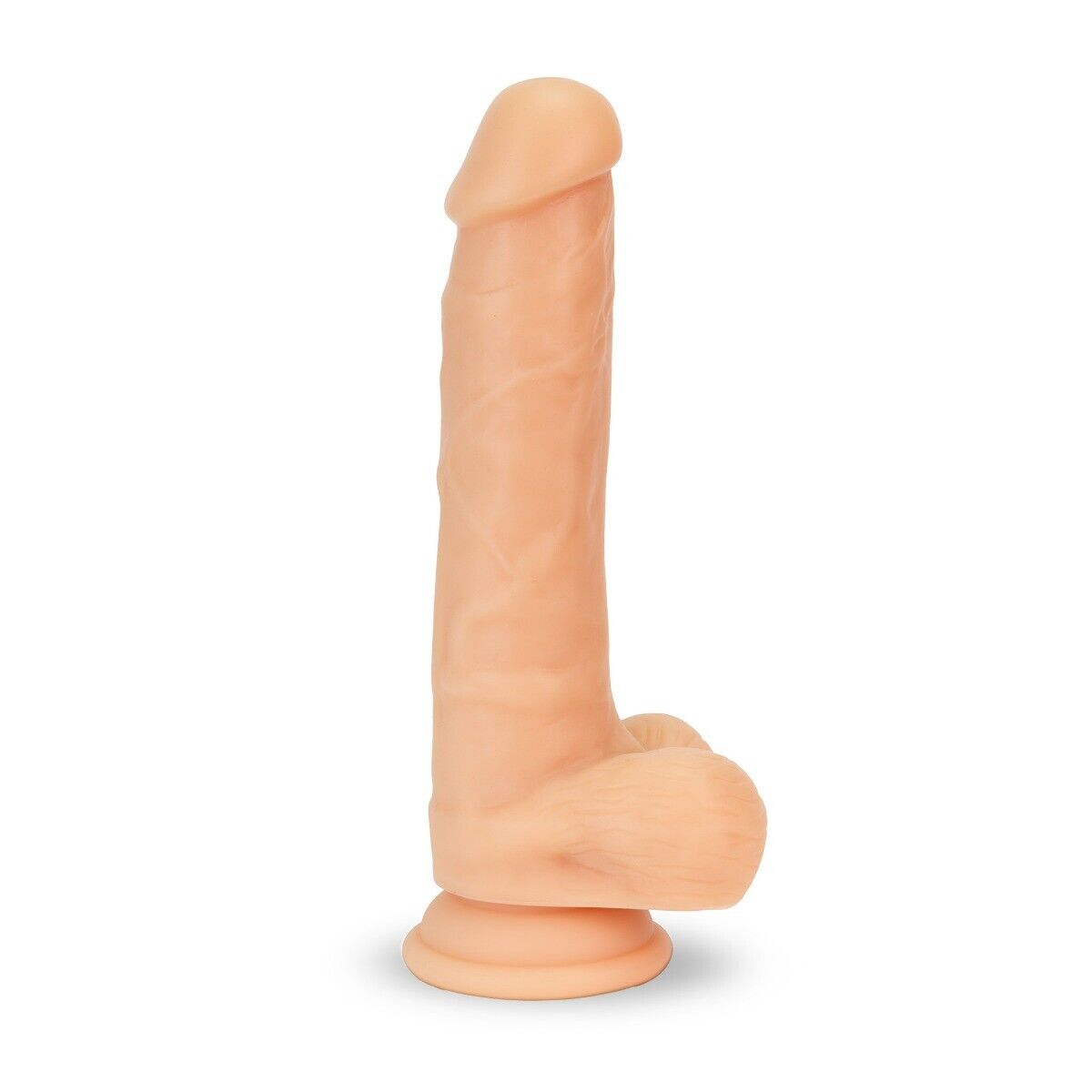 8" Silicone Realistic G-spot Anal Dildo Cock with Balls Suction Cup Sex Toys