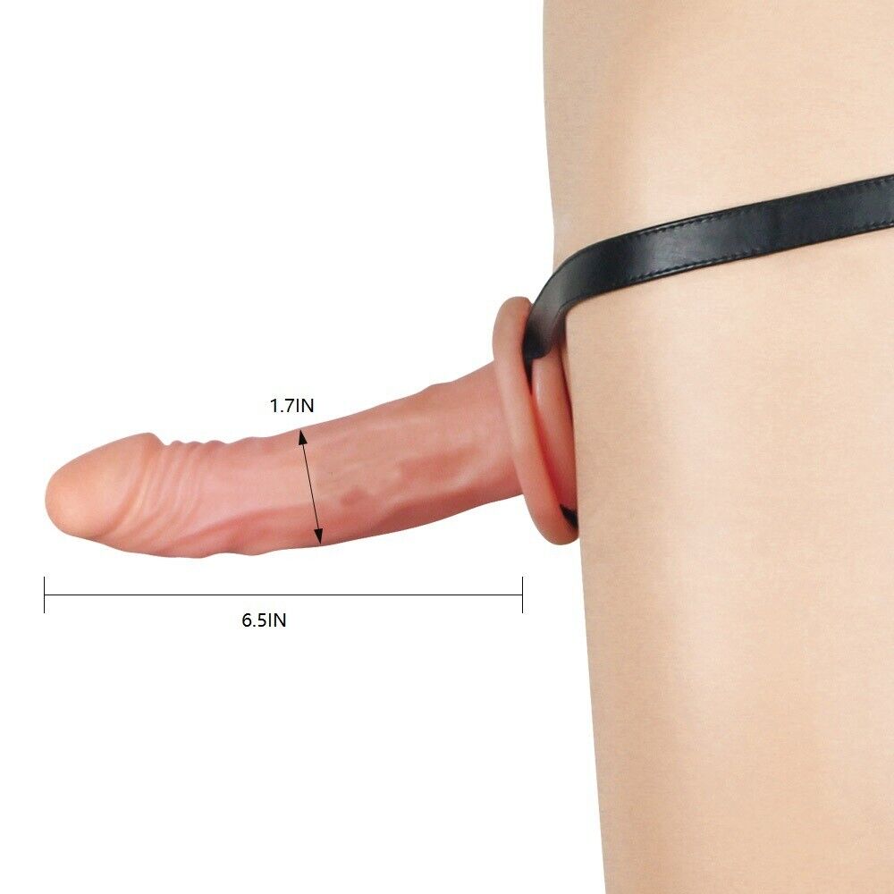 Unisex Hollow Male Strap-on Dildo Penis Extension Sex Toys For Men Couples