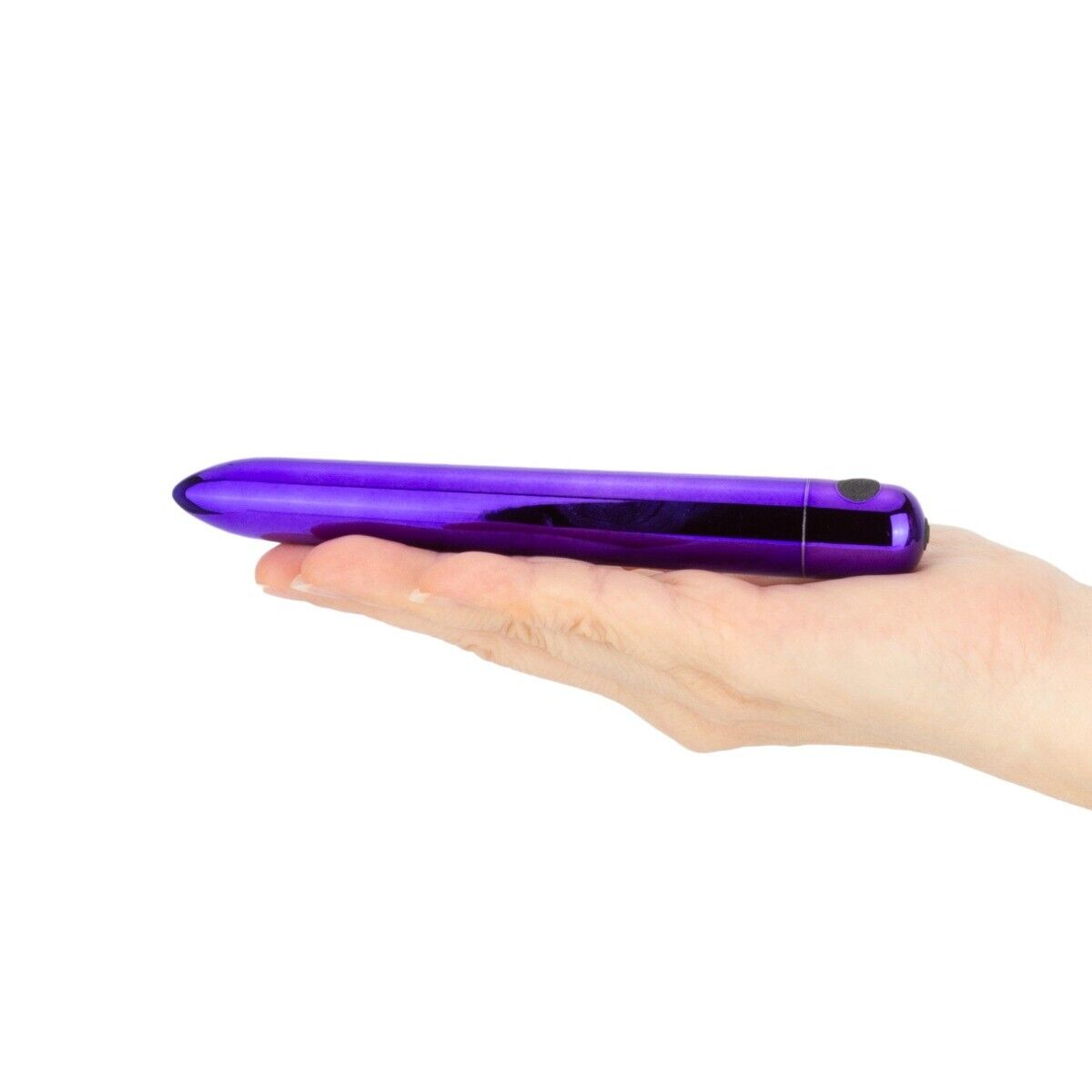 Rechargeable Purple Metallic 6" Clit G-spot Vibrator Dildo Sex Toy for Women