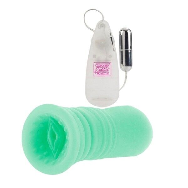 Glow-in-the-Dark Vibrating Super Head Honcho Male Masturbator Sex Stroker Sleeve