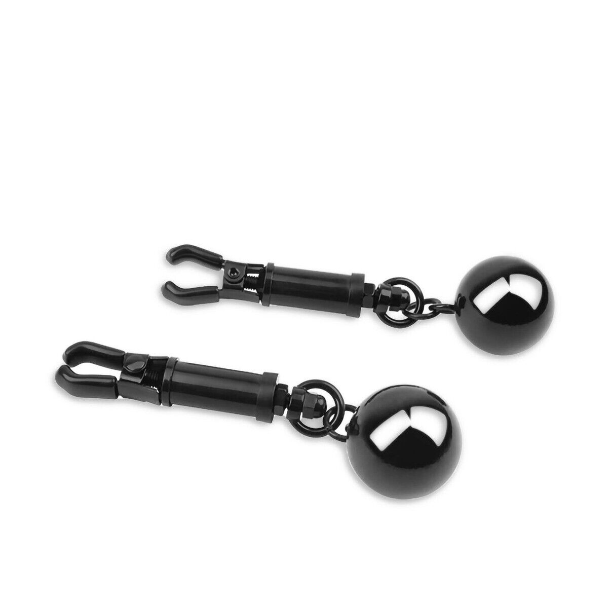 Nipple Grips Weighted Nipple Clamps with Ball Weights SM Bondage Sex Toys