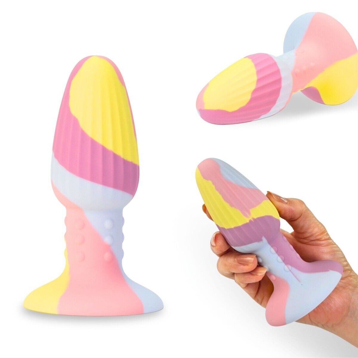 Colorful Silicone Anal Butt Plug Beginner Anal Training Sex Toys for Men Women