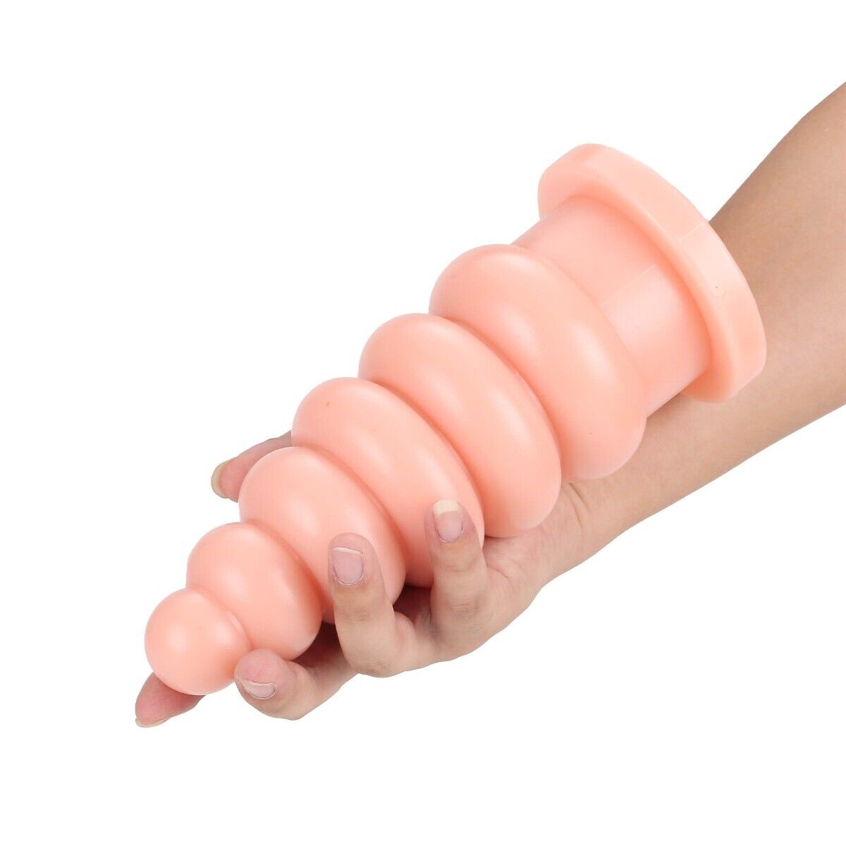 Soft Ribbed 9" Huge Extra Large Super Big Anal Stretcher Butt Plug Dildo