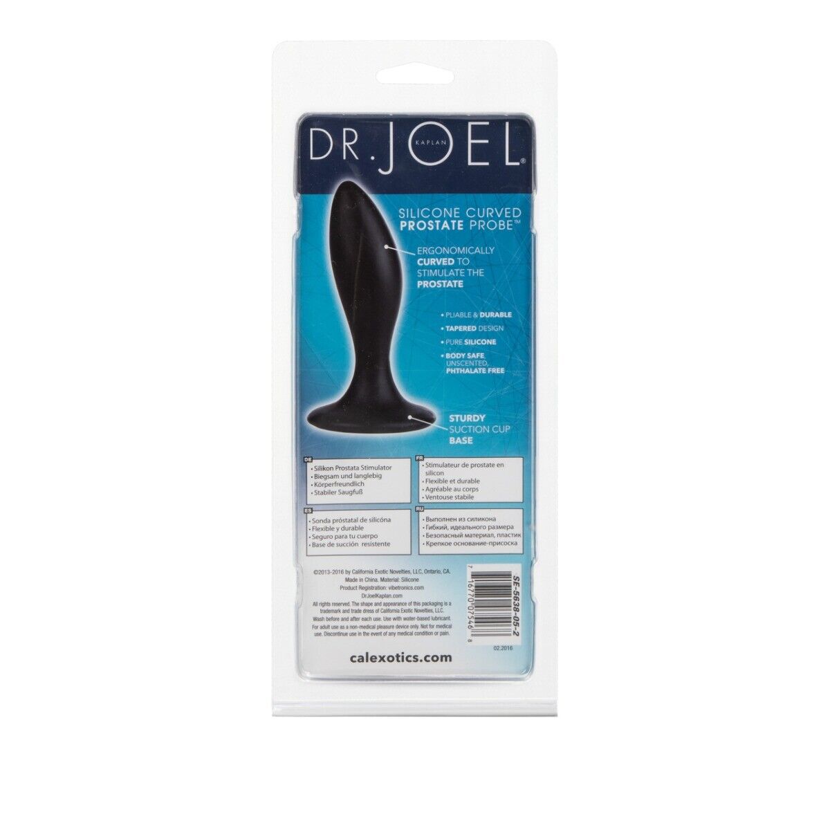 Dr. Joel Kaplan Silicone Curved Male Prostate Massager Anal Probe Butt Plug