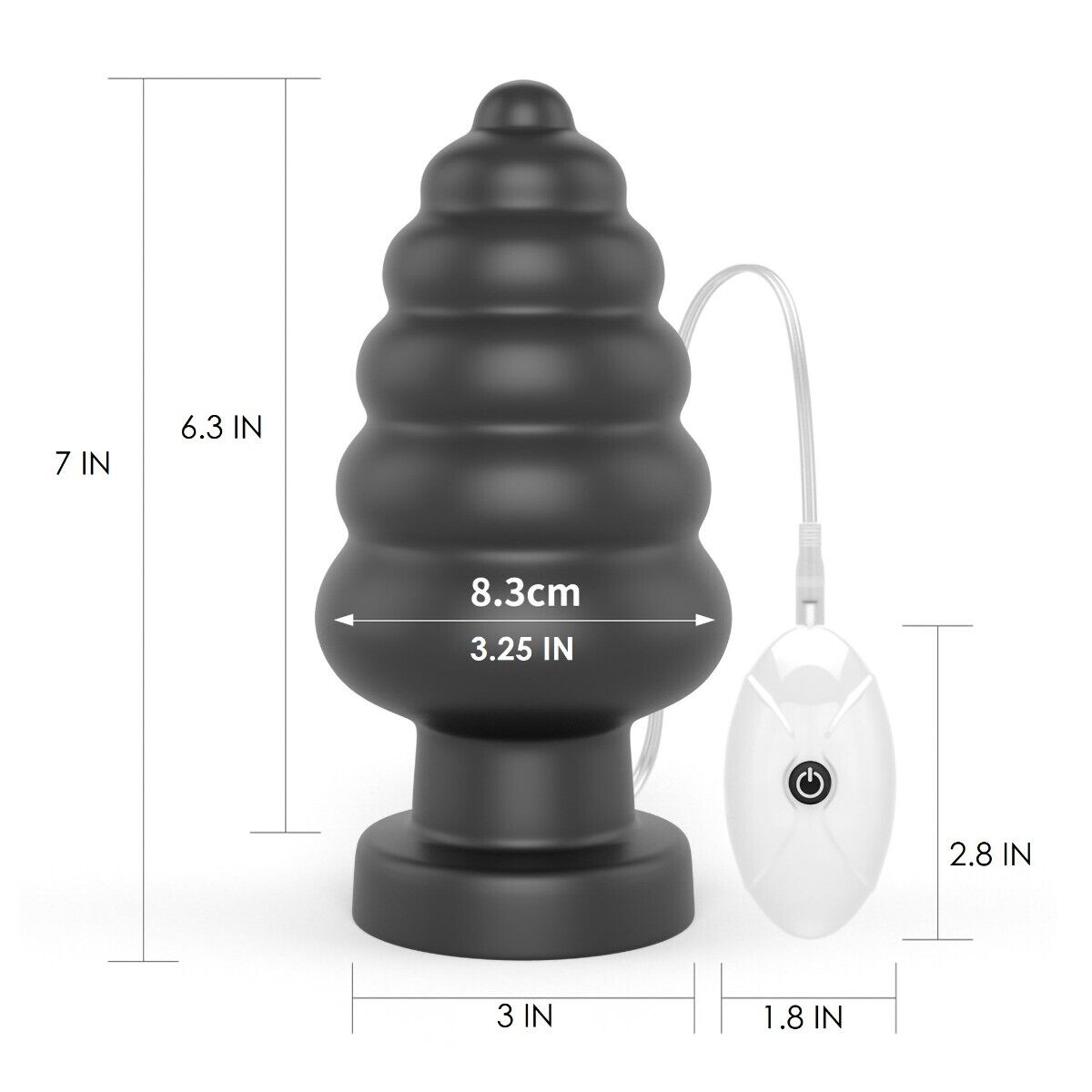 Huge XL 7" King Sized Vibrating Anal Vibrator Butt Plug Dildo Probe