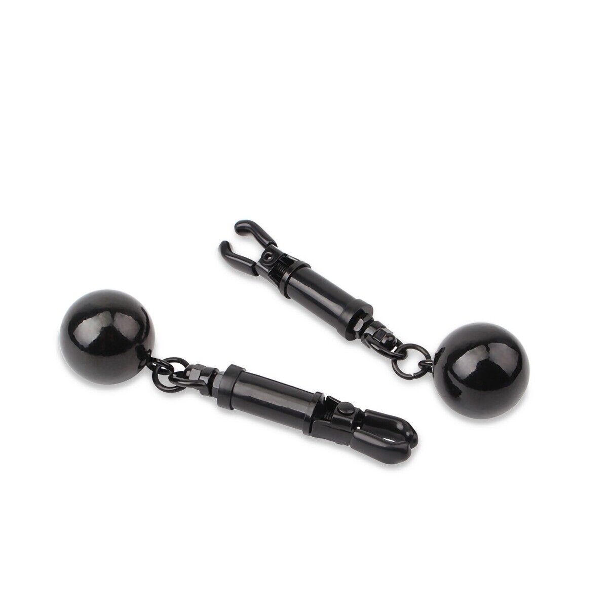 Nipple Grips Weighted Nipple Clamps with Ball Weights SM Bondage Sex Toys