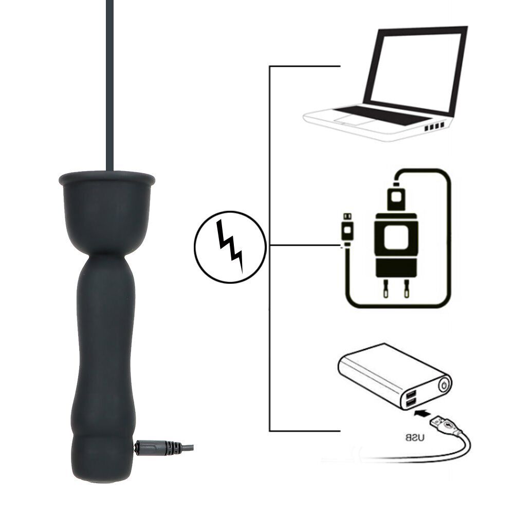 Rechargeable Vibrating Penis Plug Stimulator Male Sex Toy