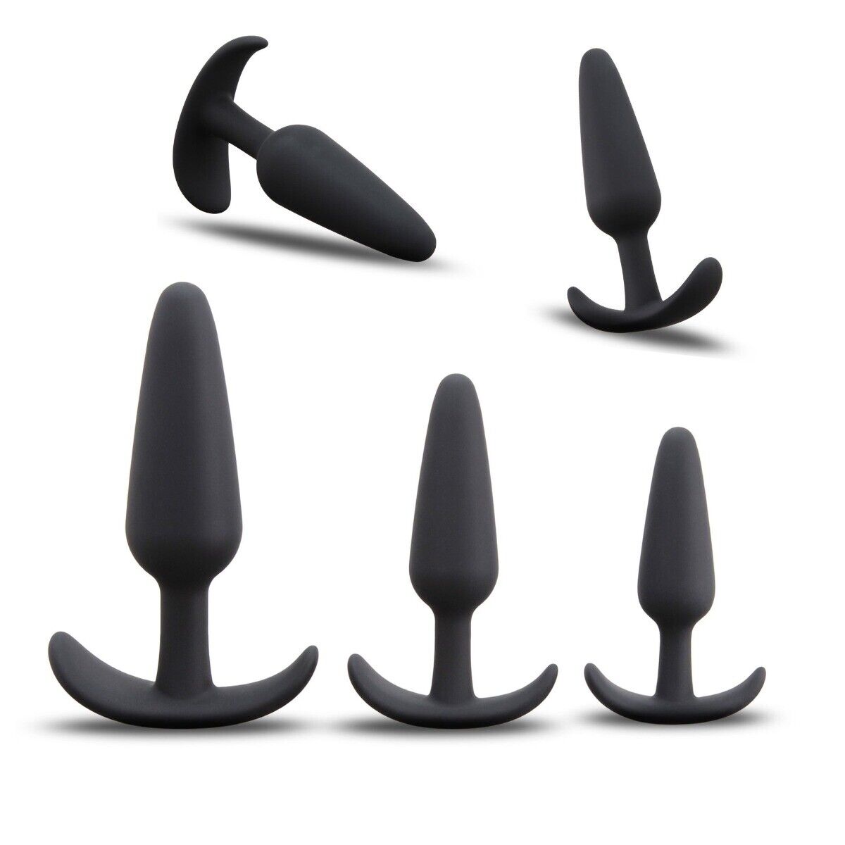 3 Piece Silicone Anal Training Starter Kits Beginner Anal Trainer Butt Plug Set