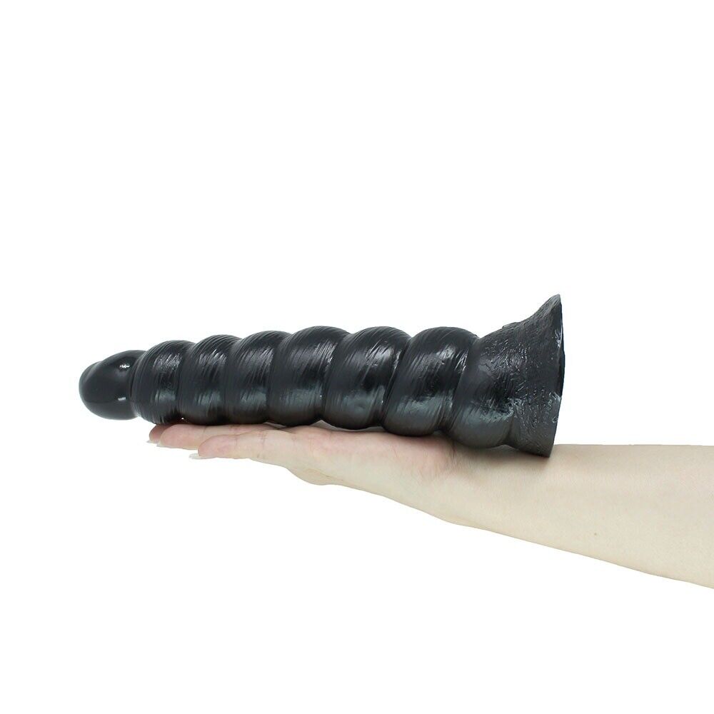 10" Large Ribbed Anal Dildo Butt Plug Anal Stretcher Dilator Expending Sex Toys