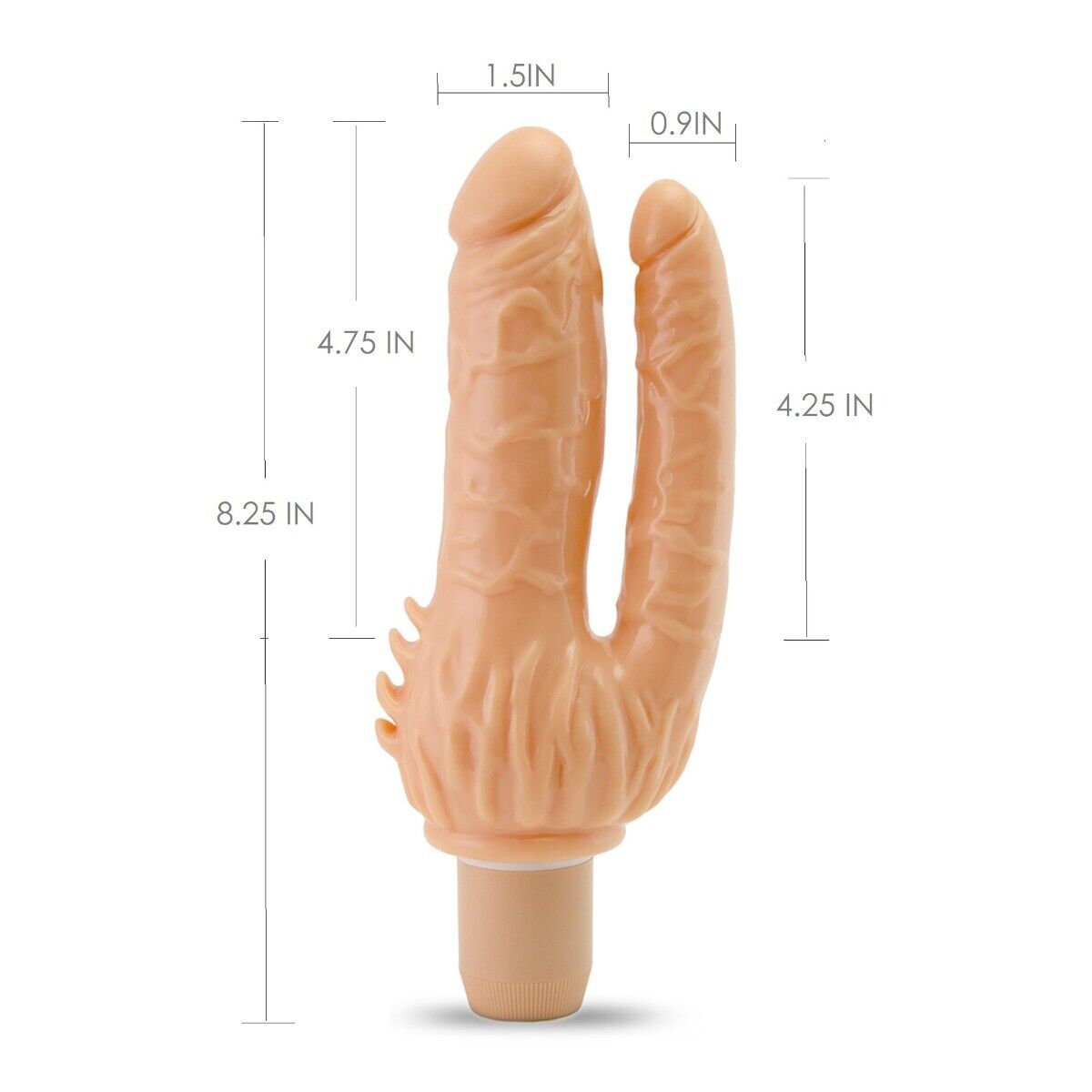 Vaginal Anal G-spot Dual Double Penetration Vibrator Dildo Dong DP Sex Toys