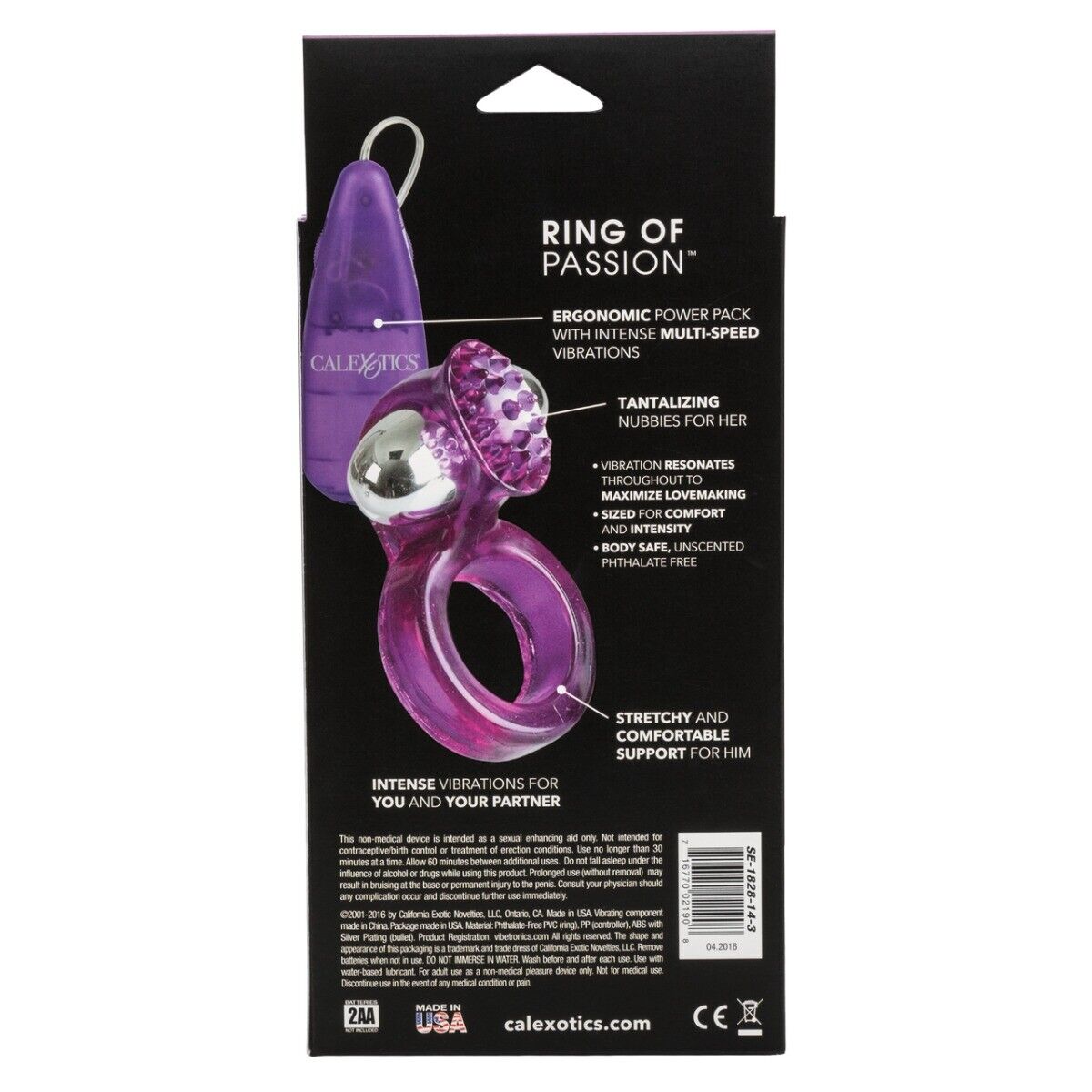 Ring of Passion Vibrating Penis Cock Ring Couple Climax Orgasm Sex Toy Clit Vibe