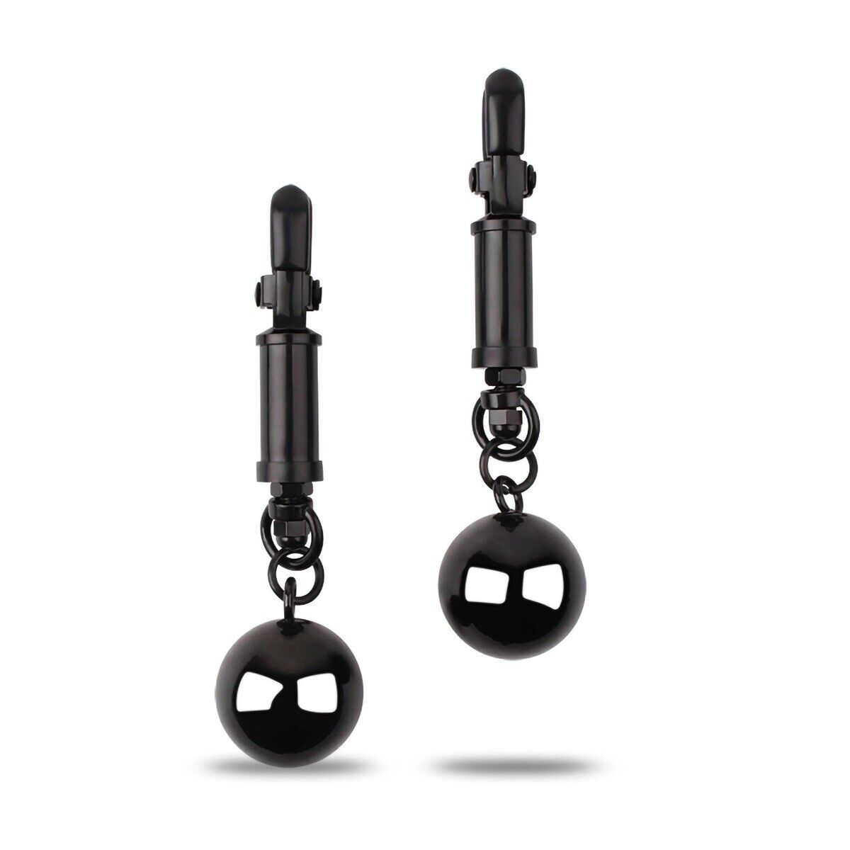 Nipple Grips Weighted Nipple Clamps with Ball Weights SM Bondage Sex Toys