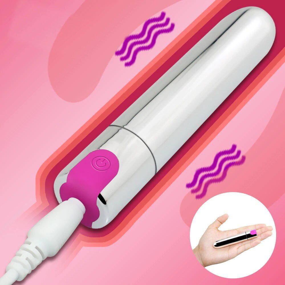 10 Speed Rechargeable Silver Bullet Vibrator Vibe Discreet Sex Toys for Women