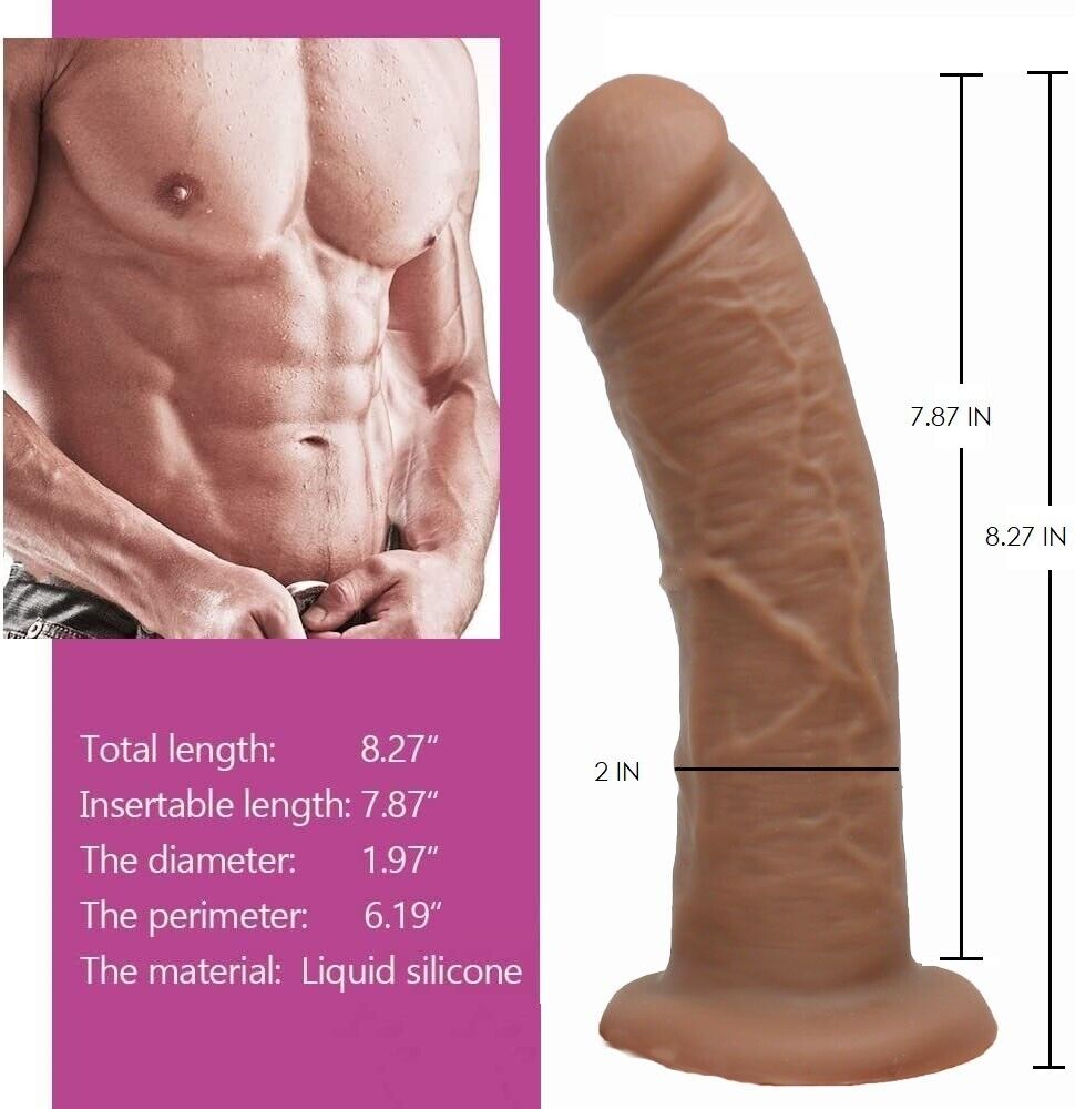 Huge Extra Large XL Black Realistic Silicone G-spot Anal Dildo Dong Sex Toys